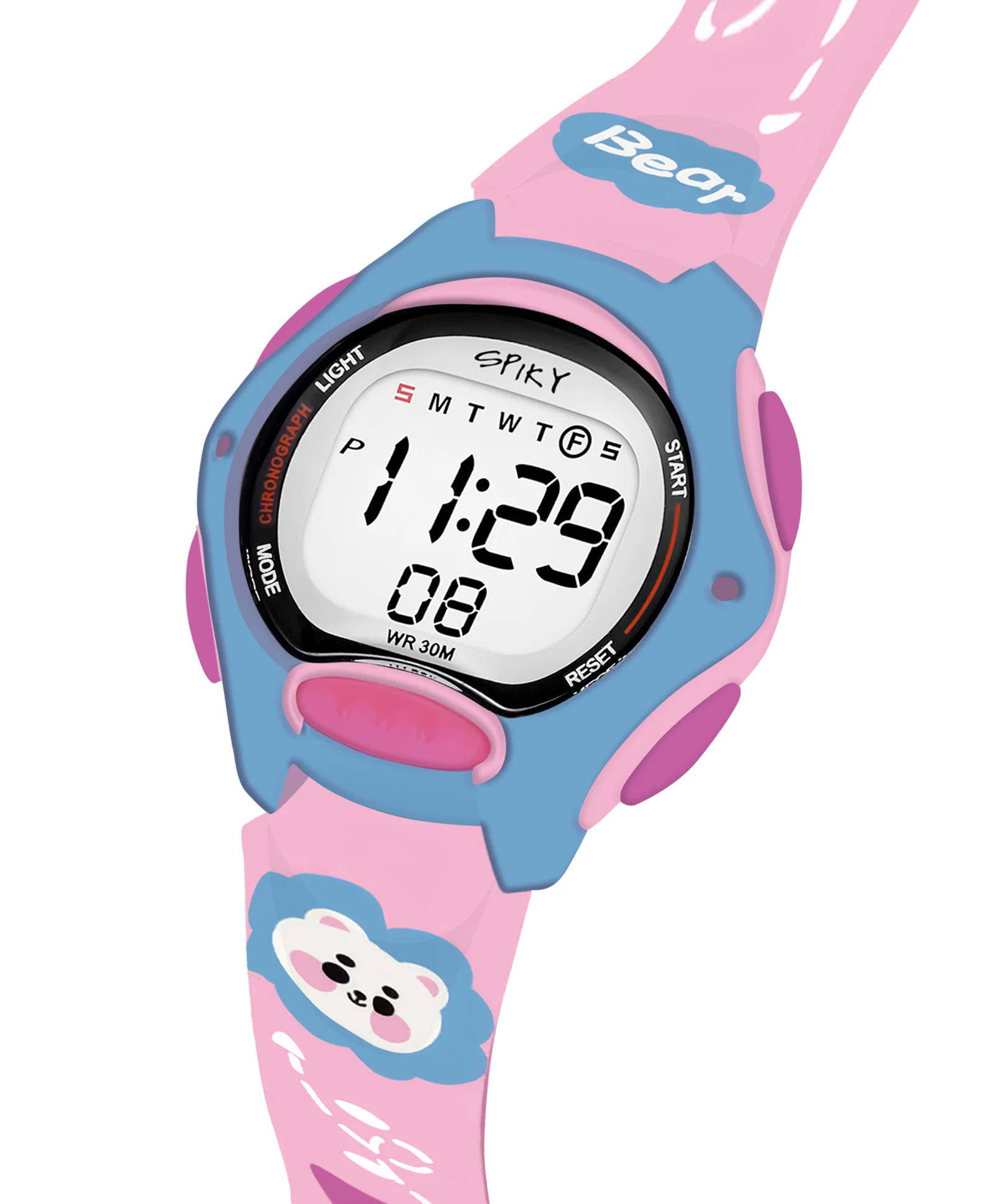 Spiky Eva18 Printed Strap Round Sports Digital Watch - Image 10