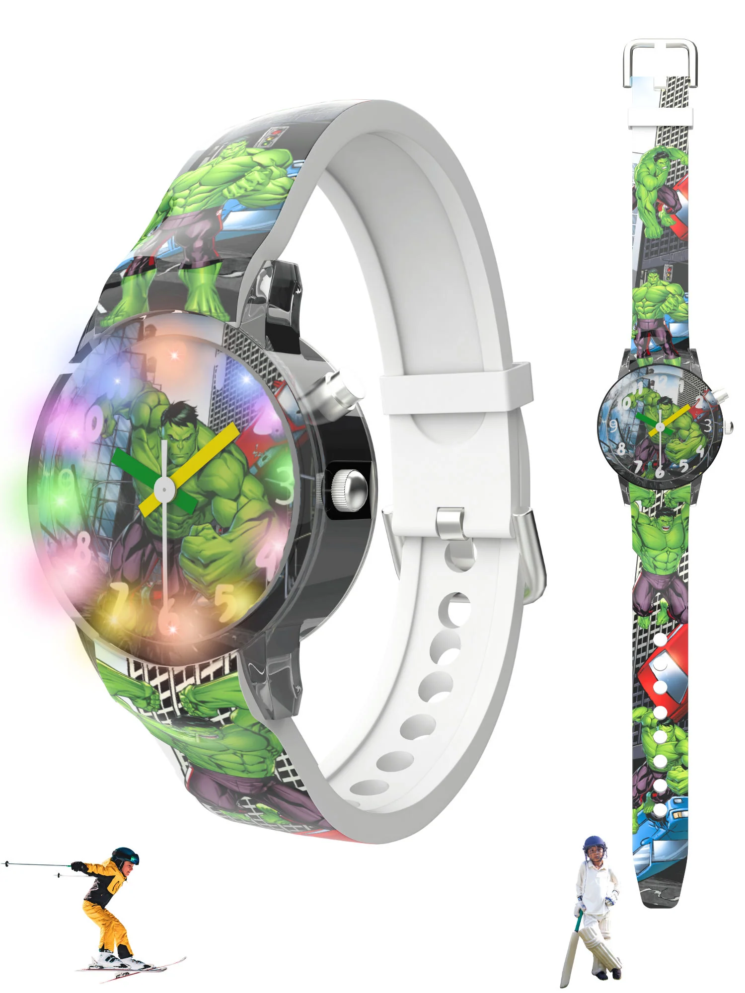 Disney Avengers Analog Kids Watch for Boys and Girls with LED Glowing Light - Image 15