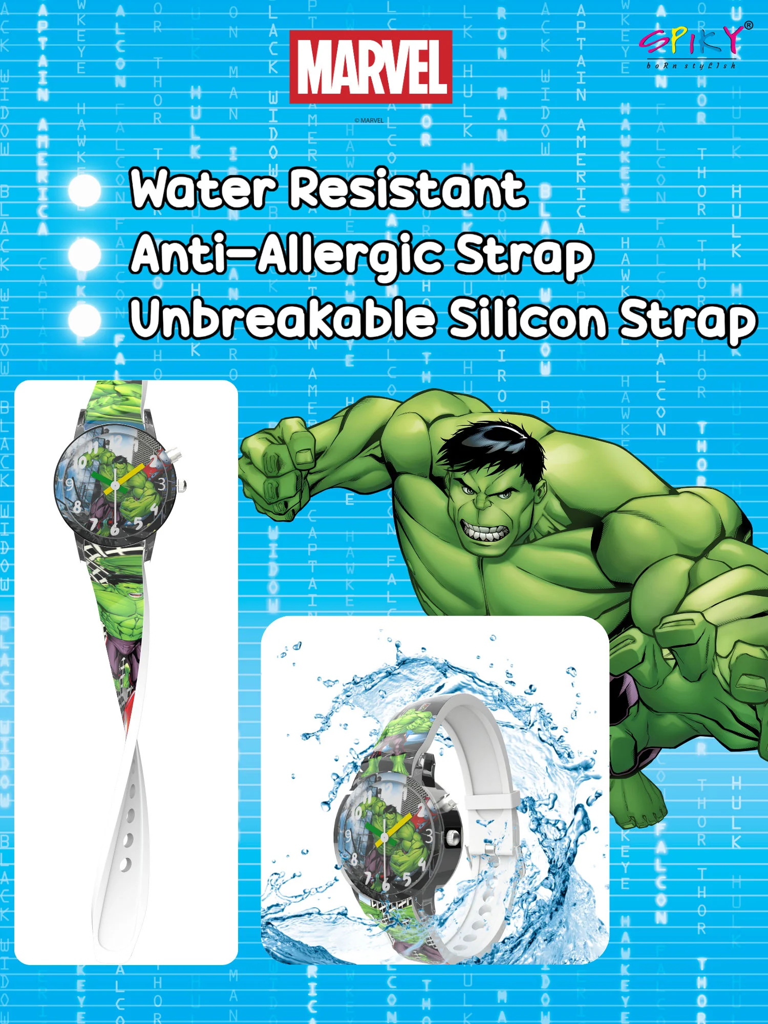 Disney Avengers Analog Kids Watch for Boys and Girls with LED Glowing Light - Image 19