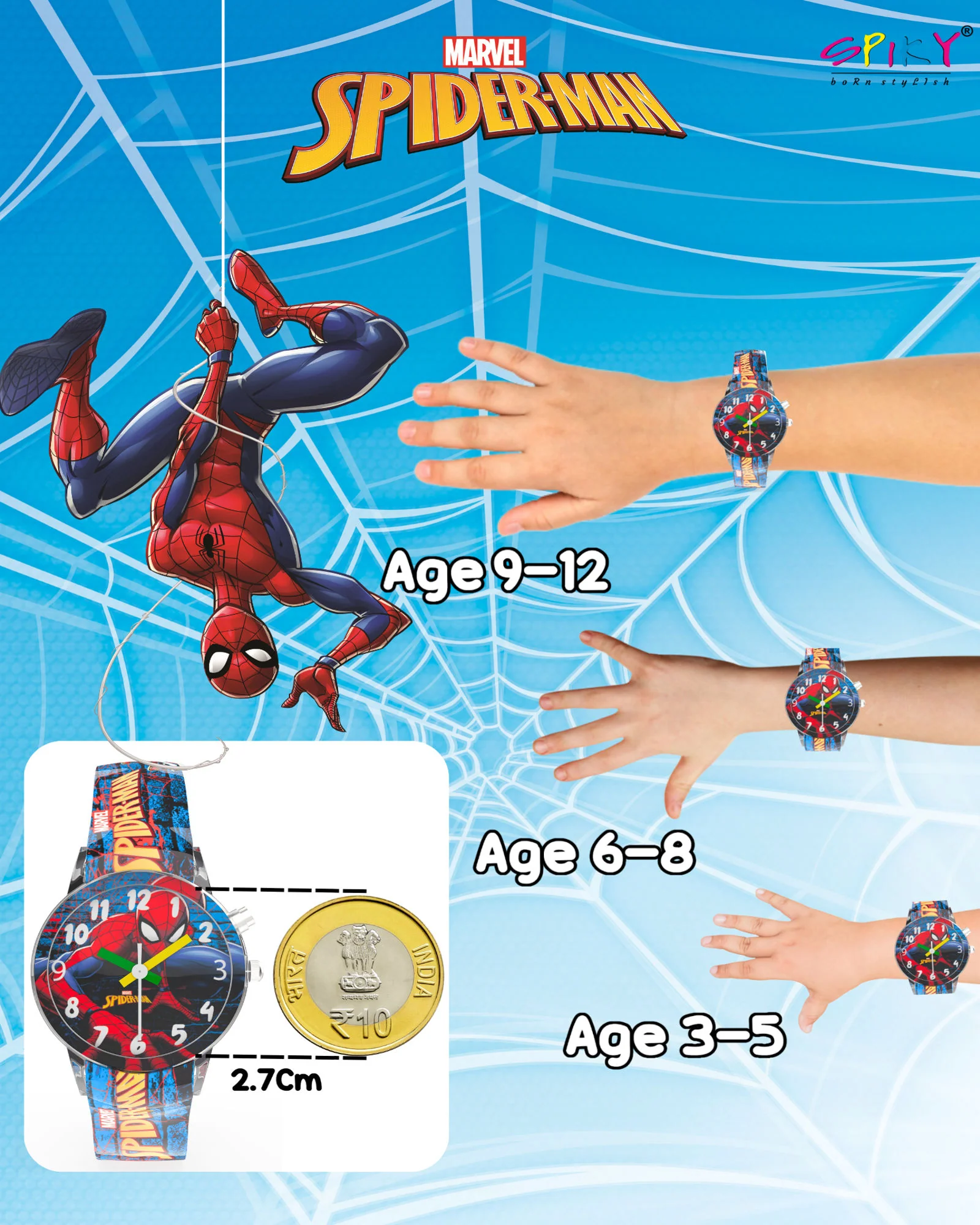Disney Avengers Analog Kids Watch for Boys and Girls with LED Glowing Light - Image 37