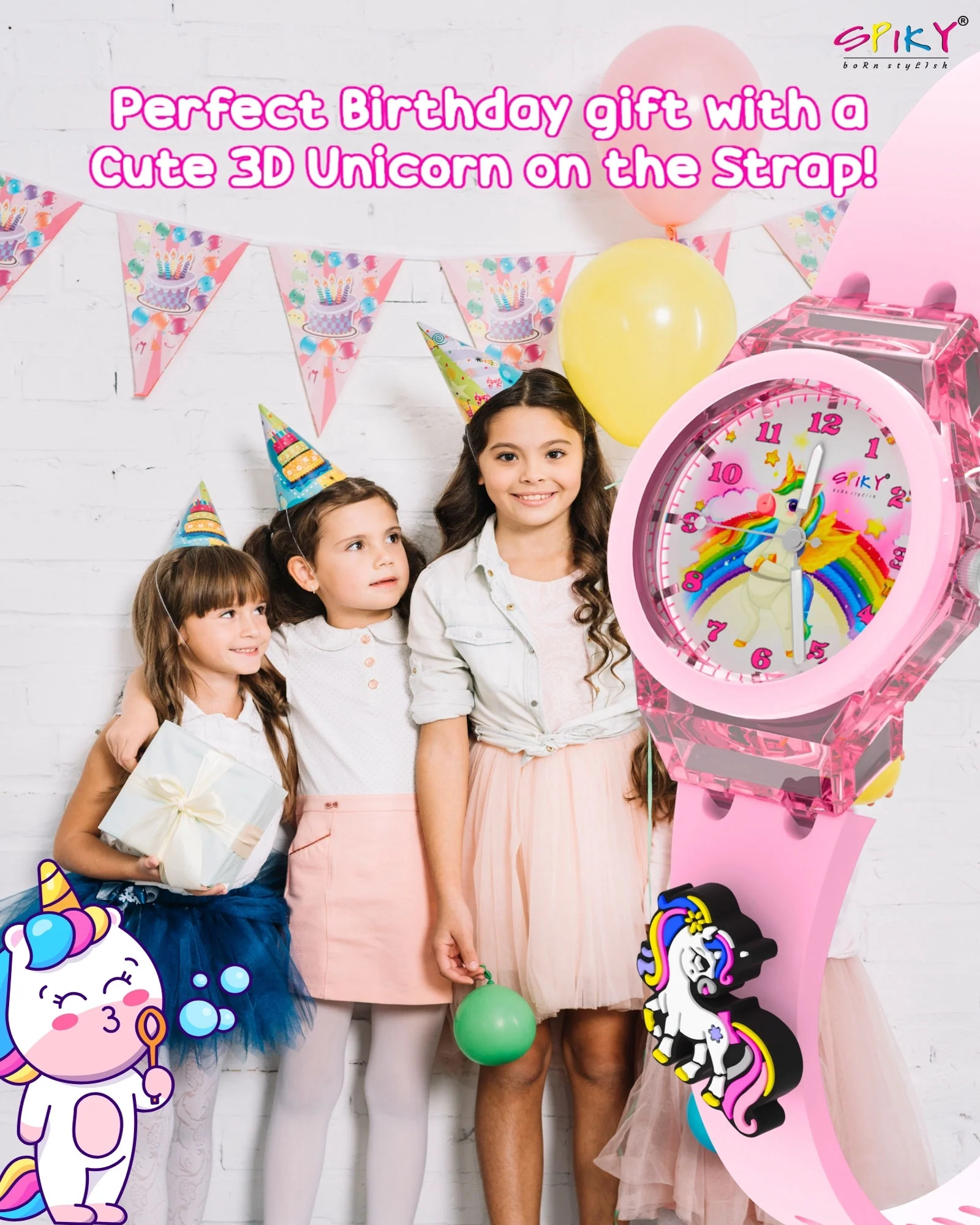 Spiky 3D Cartoon Analog Light Watch for Kids - Image 32