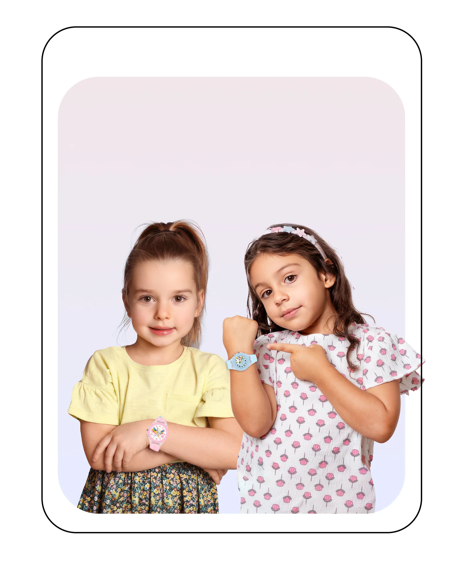 Spiky 3D Astronaut & Rabbit Cartoon Analog Light Watch Combo - Image 74