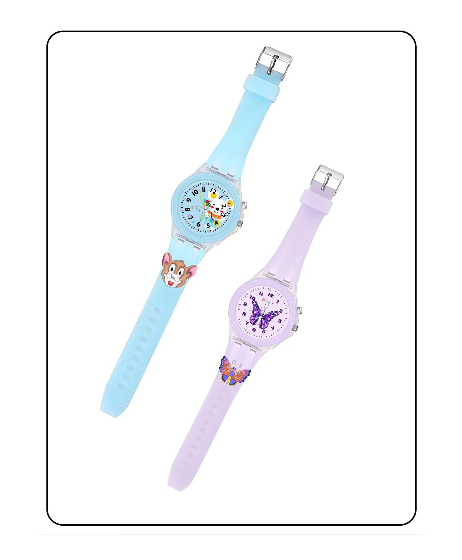 Spiky Combo of Unicorn & Monkey 3D Cartoon Analog Light Watch - Image 21