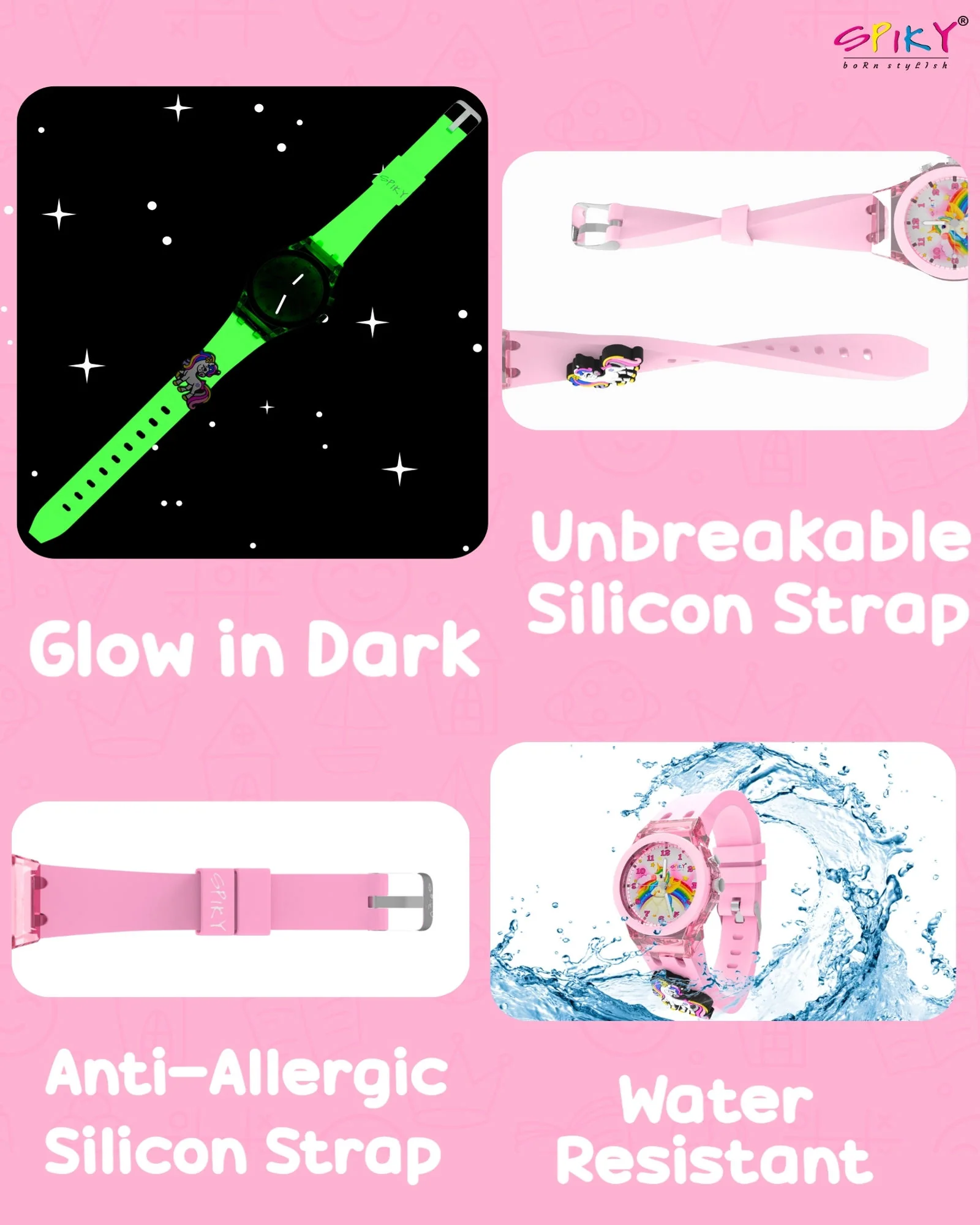 Spiky 3D Cartoon Analog Light Watch for Kids - Image 5