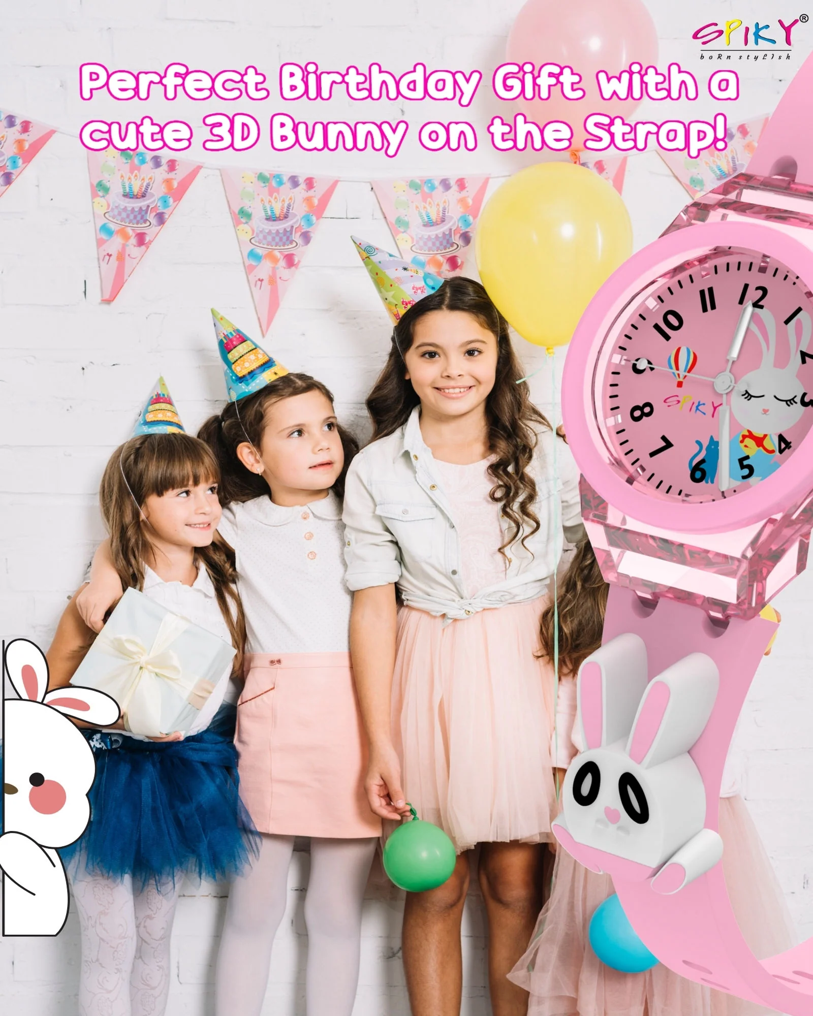 Spiky 3D Cartoon Analog Light Watch for Kids - Image 10
