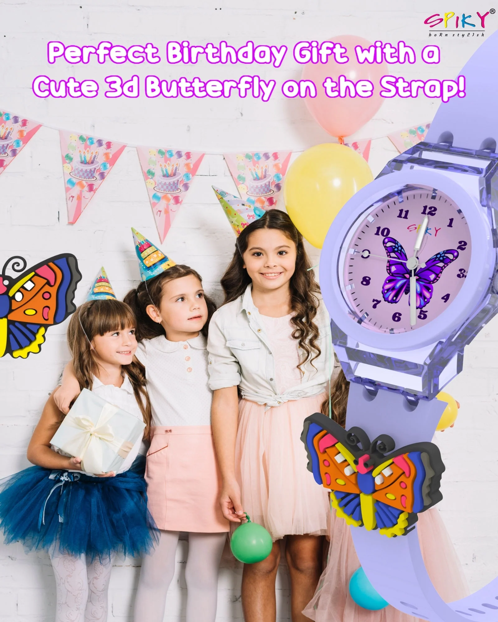 Spiky 3D Cartoon Analog Light Watch for Kids - Image 3