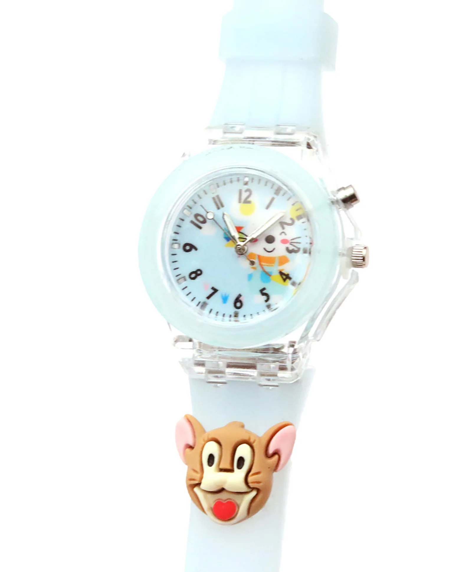 Spiky 3D Rabbit Cartoon Analog Light Watch for Kids - Image 26