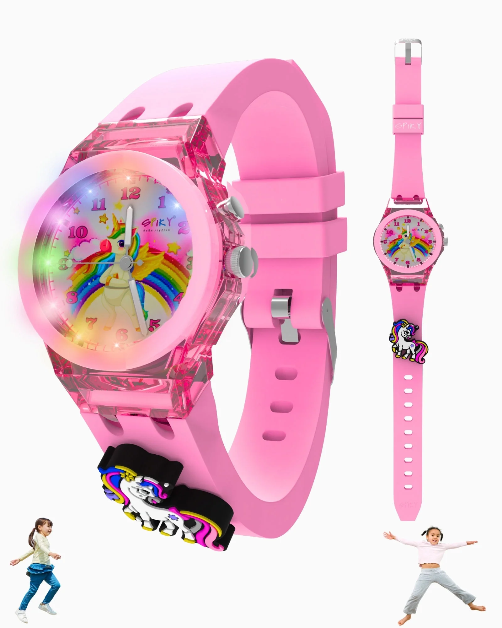Spiky 3D Cartoon Analog Light Watch for Kids - Image 37