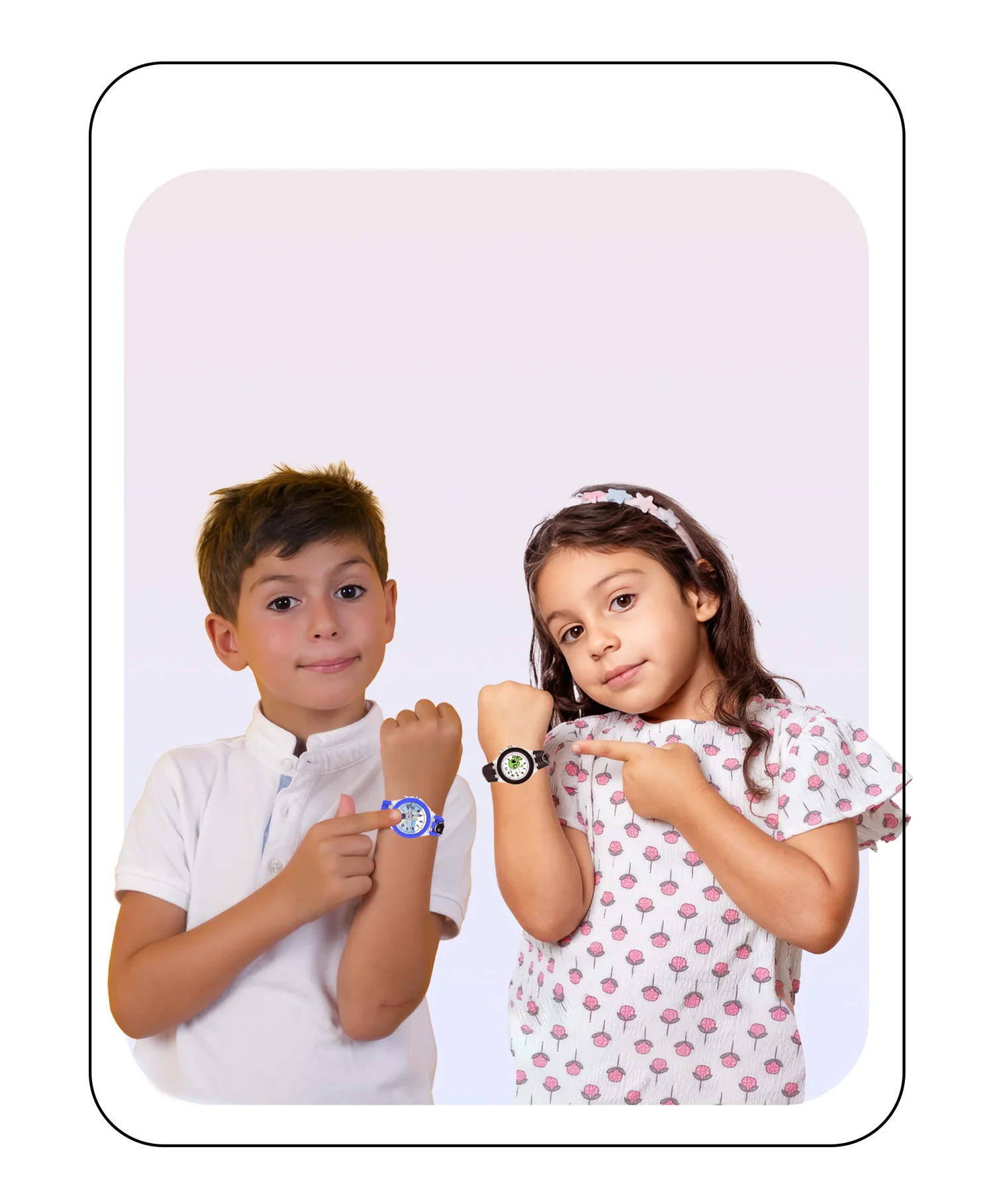 Spiky 3D Monkey & Rabbit Cartoon Analog Light Watch Combo - Image 27