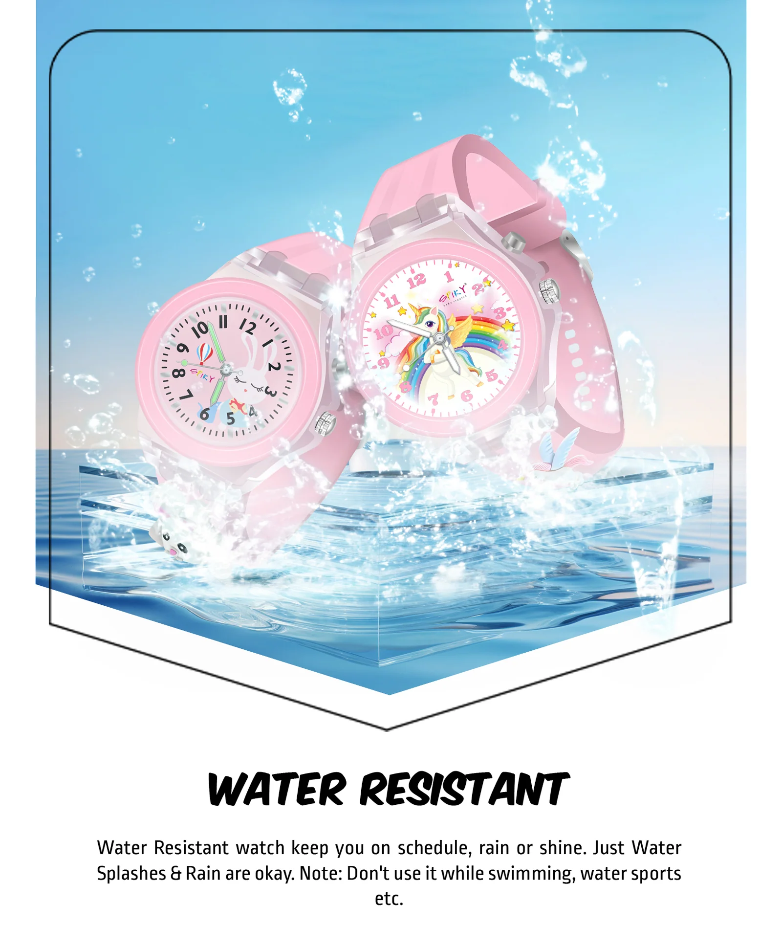 Spiky Combo of Butterfly & Monkey 3D Cartoon Analog Light Watch - Image 17