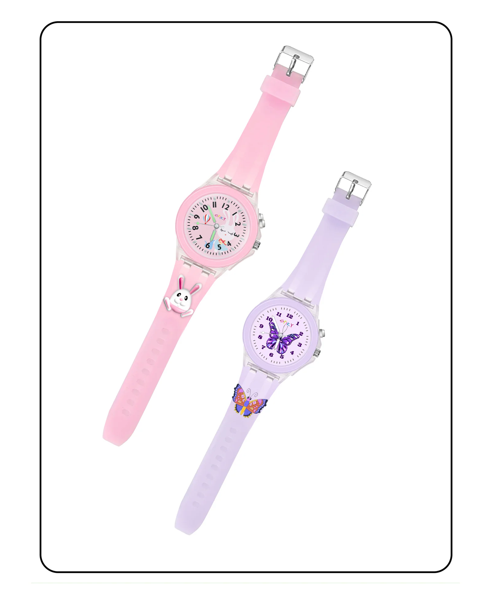 Spiky Combo of Unicorn & Rabbit 3D Cartoon Analog Light Watch - Image 21