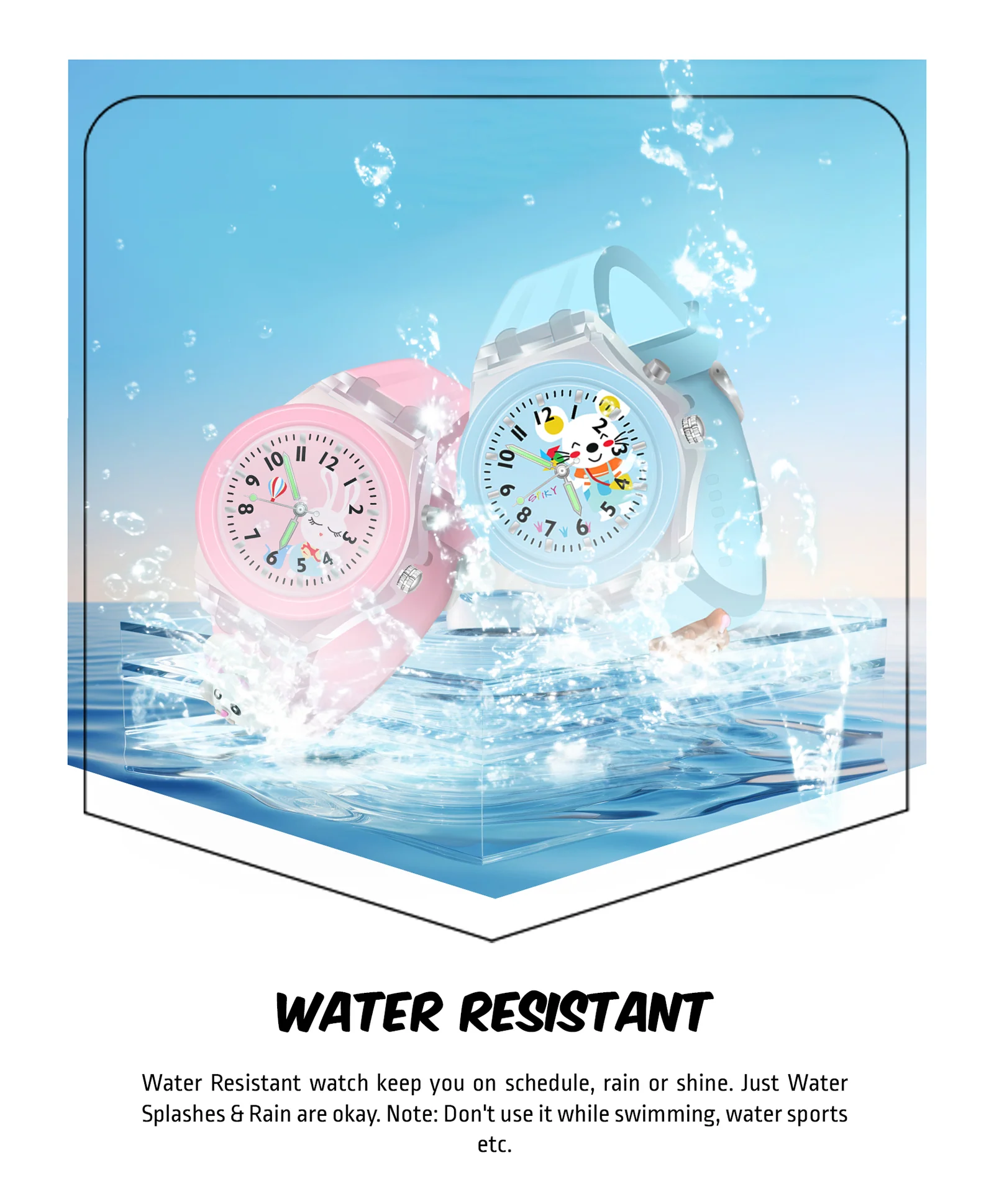 Spiky Combo of Unicorn & Rabbit 3D Cartoon Analog Light Watch - Image 75