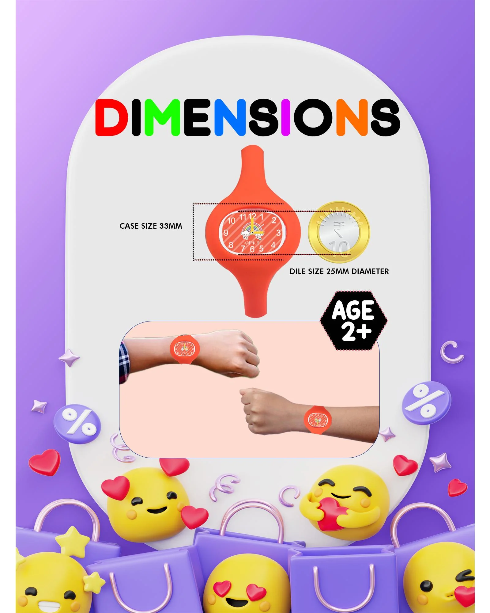 Spiky ALIEN Unique Oval Stylish Analog Kids Watch - Image 44