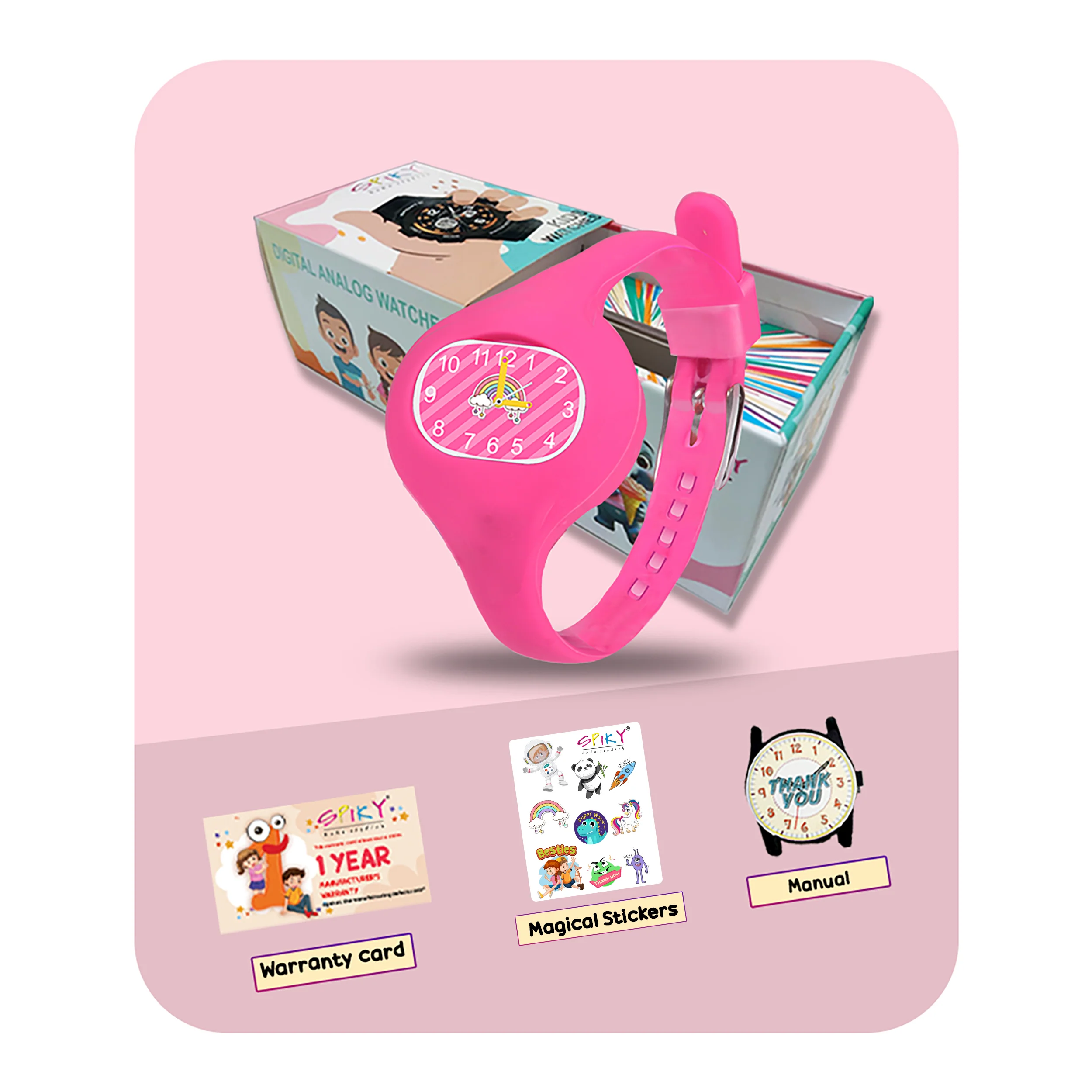 Spiky ALIEN Unique Oval Stylish Analog Kids Watch - Image 42