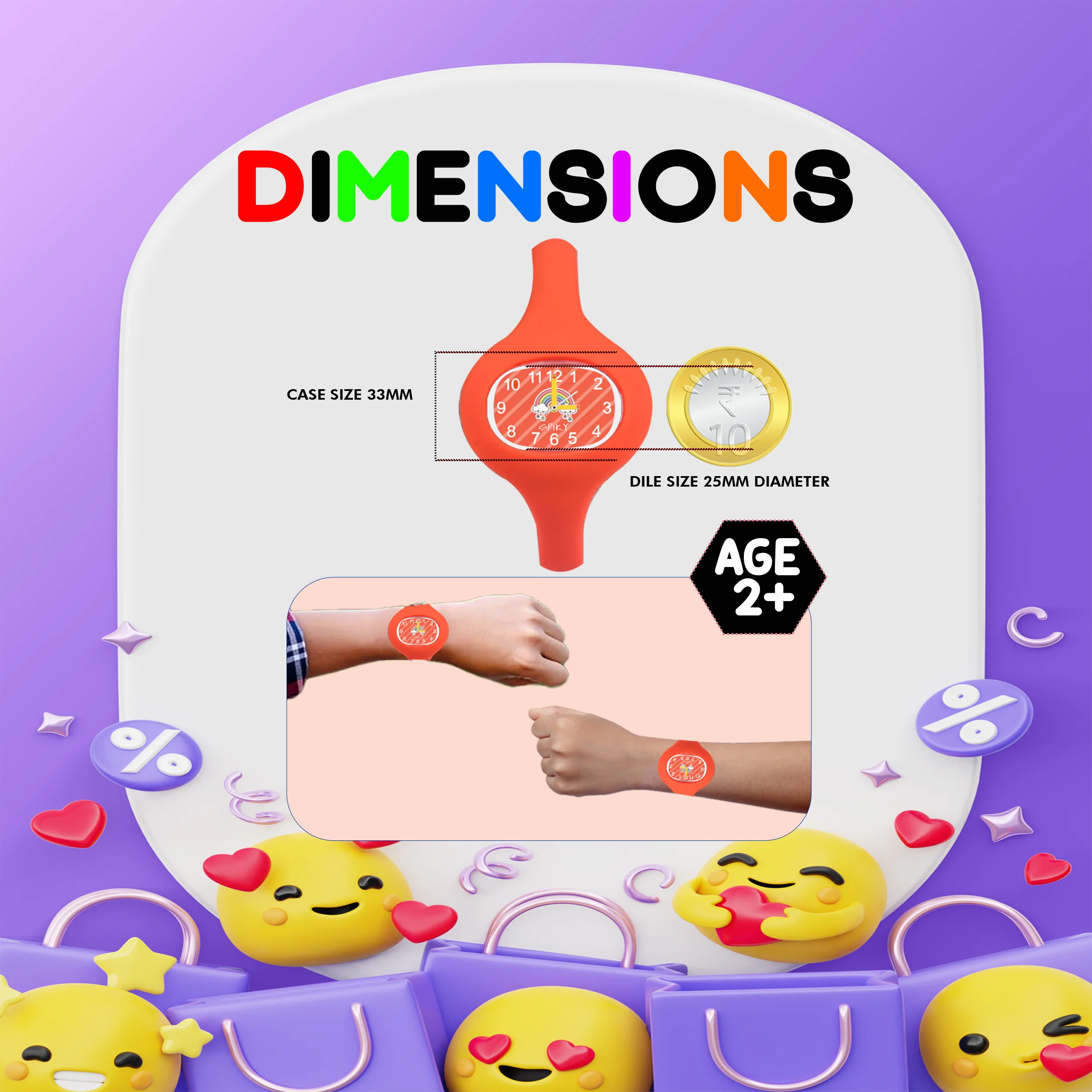 Spiky ALIEN Unique Oval Stylish Analog Kids Watch - Image 44