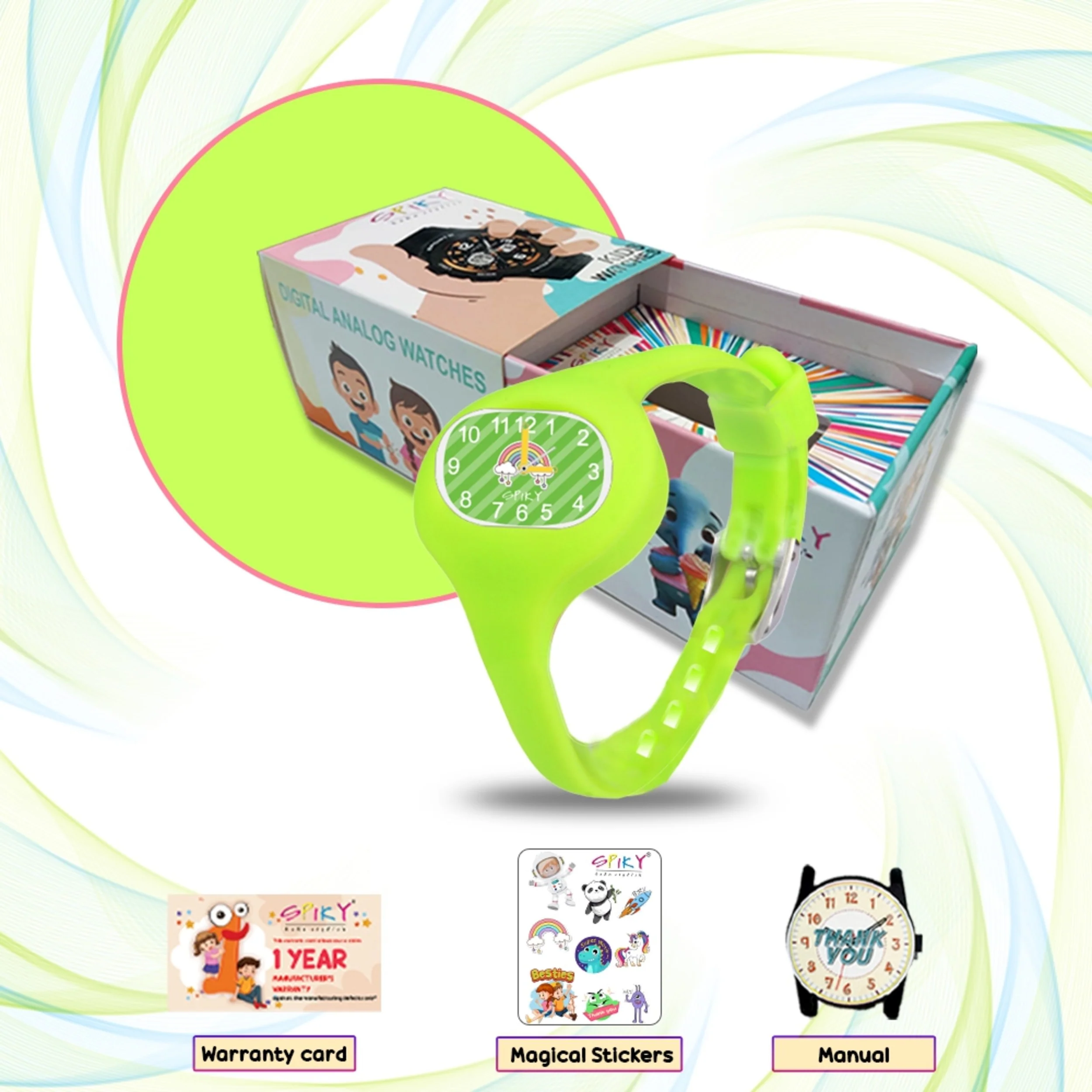 Spiky ALIEN Unique Oval Stylish Analog Kids Watch - Image 35