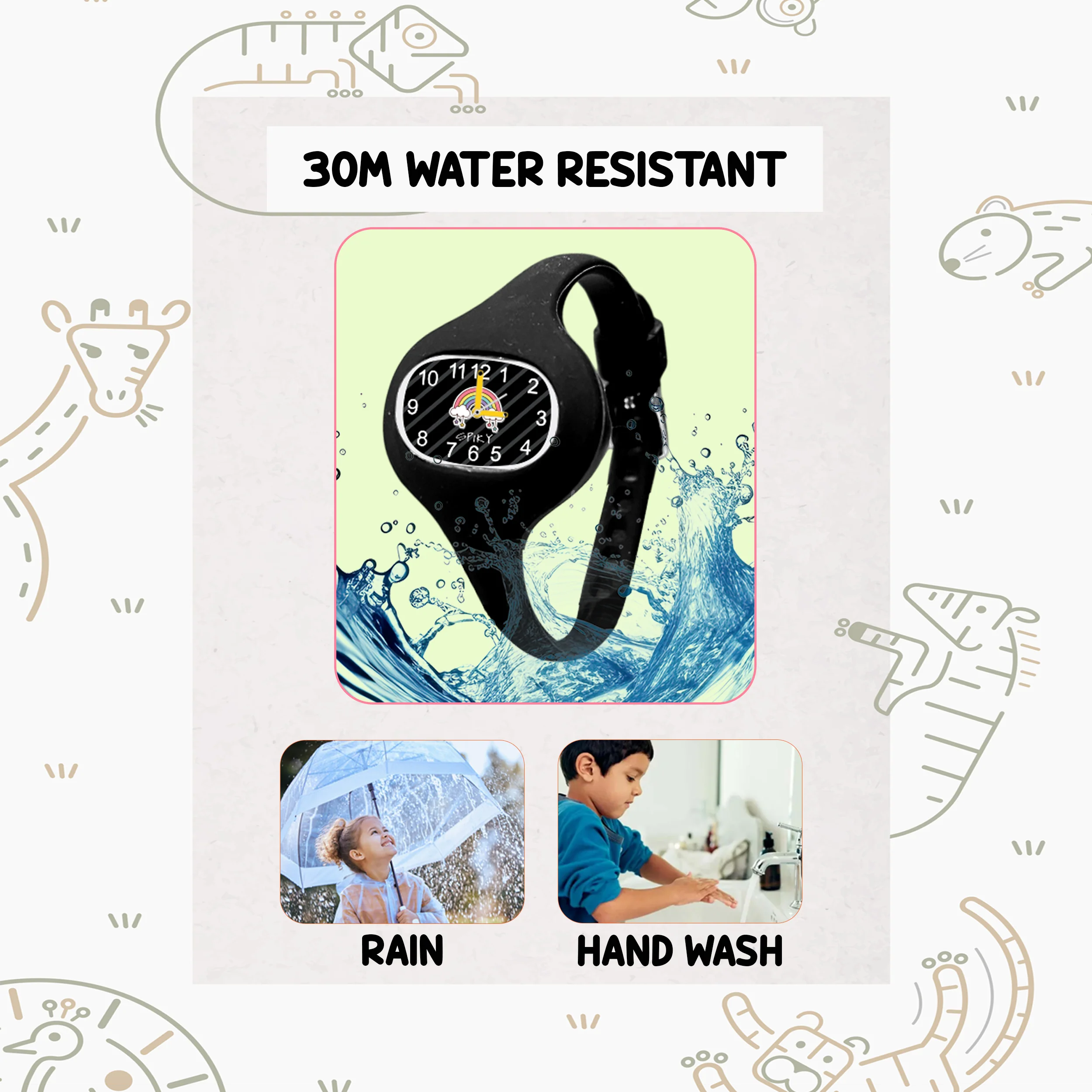 Spiky ALIEN Unique Oval Stylish Analog Kids Watch - Image 4