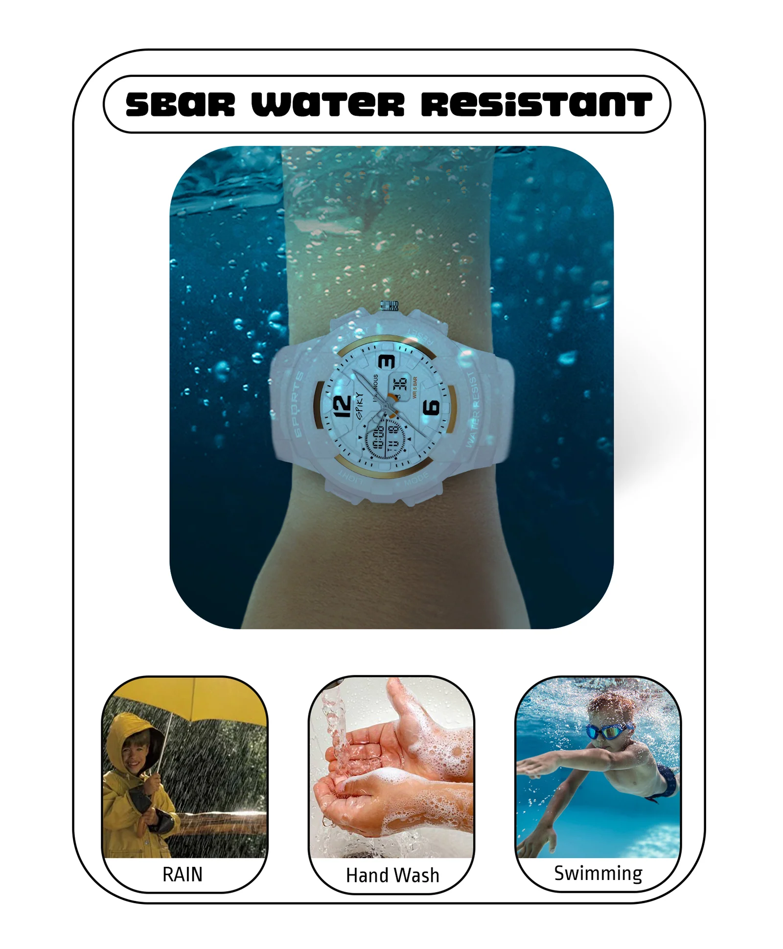 Spiky Eva6 Analog & Digital Sporty Watch - Image 17