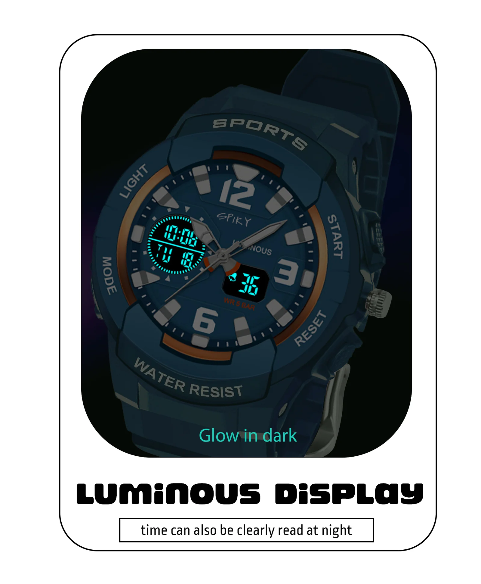 Spiky Eva6 Analog & Digital Sporty Watch - Image 25