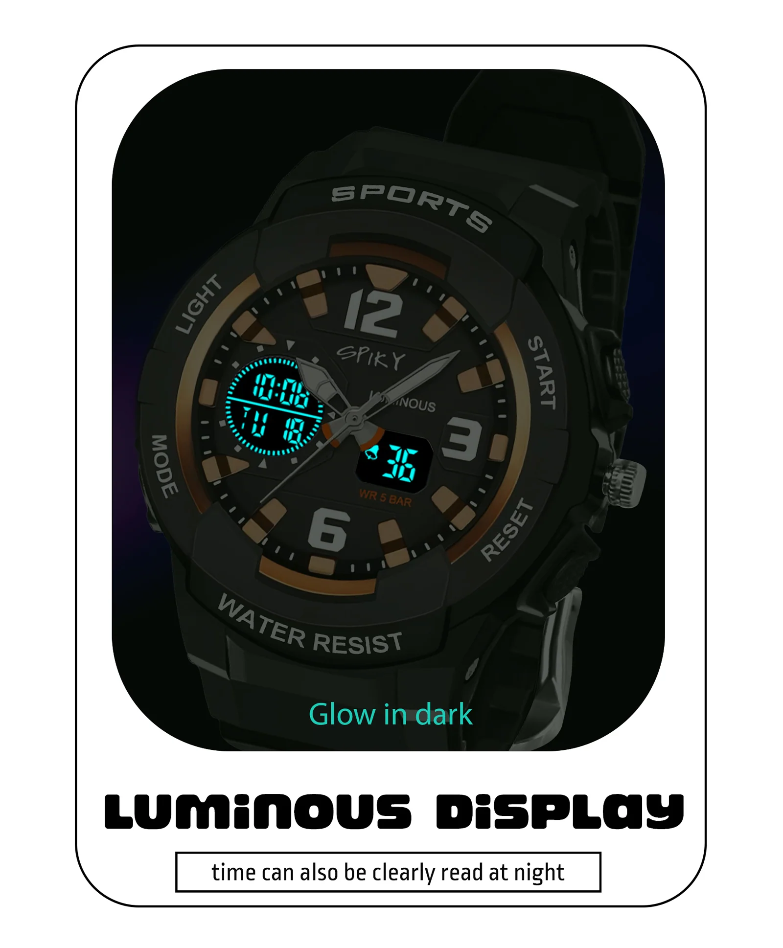 Spiky Eva6 Analog & Digital Sporty Watch - Image 14