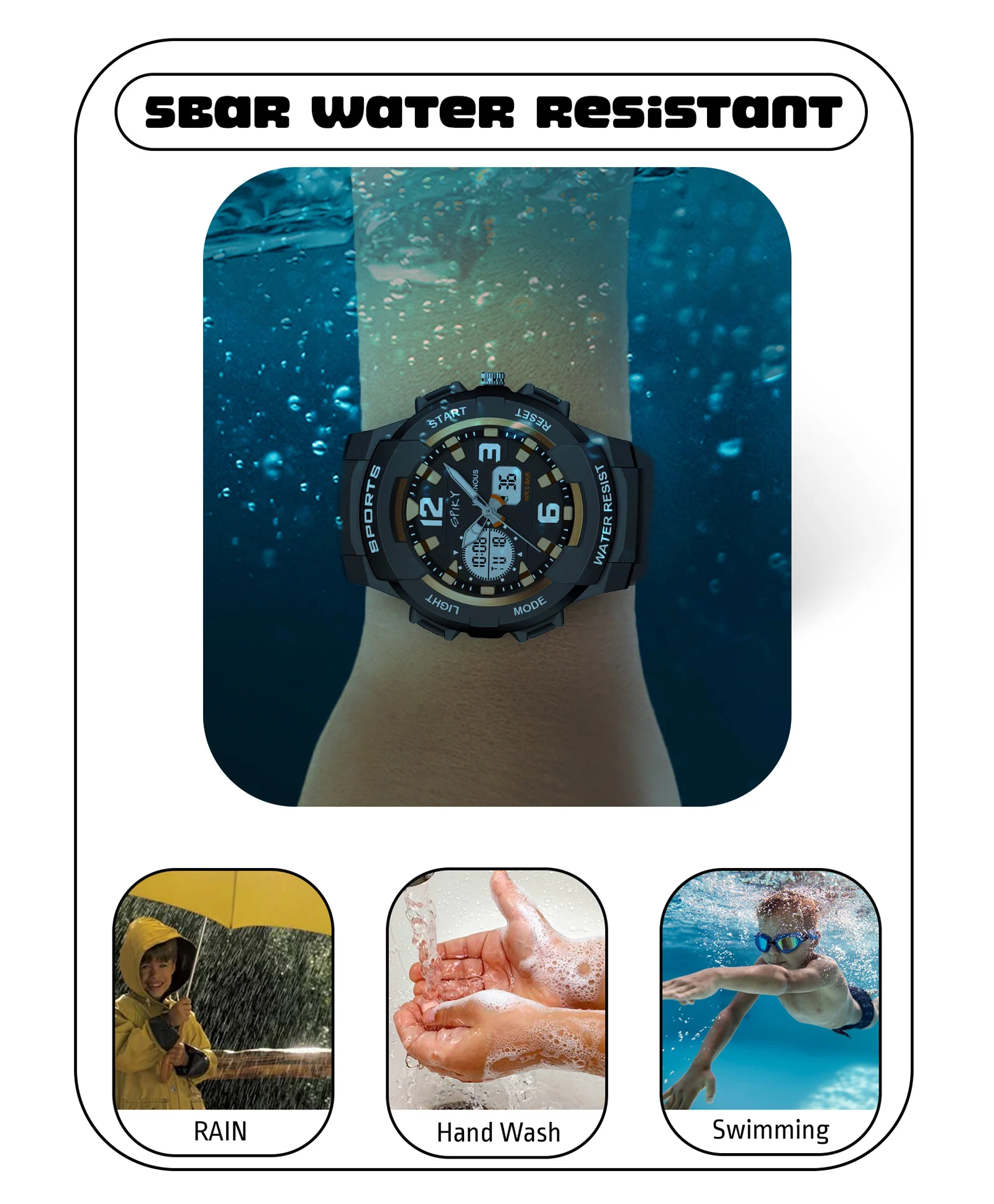 Spiky Eva6 Analog & Digital Sporty Watch - Image 17