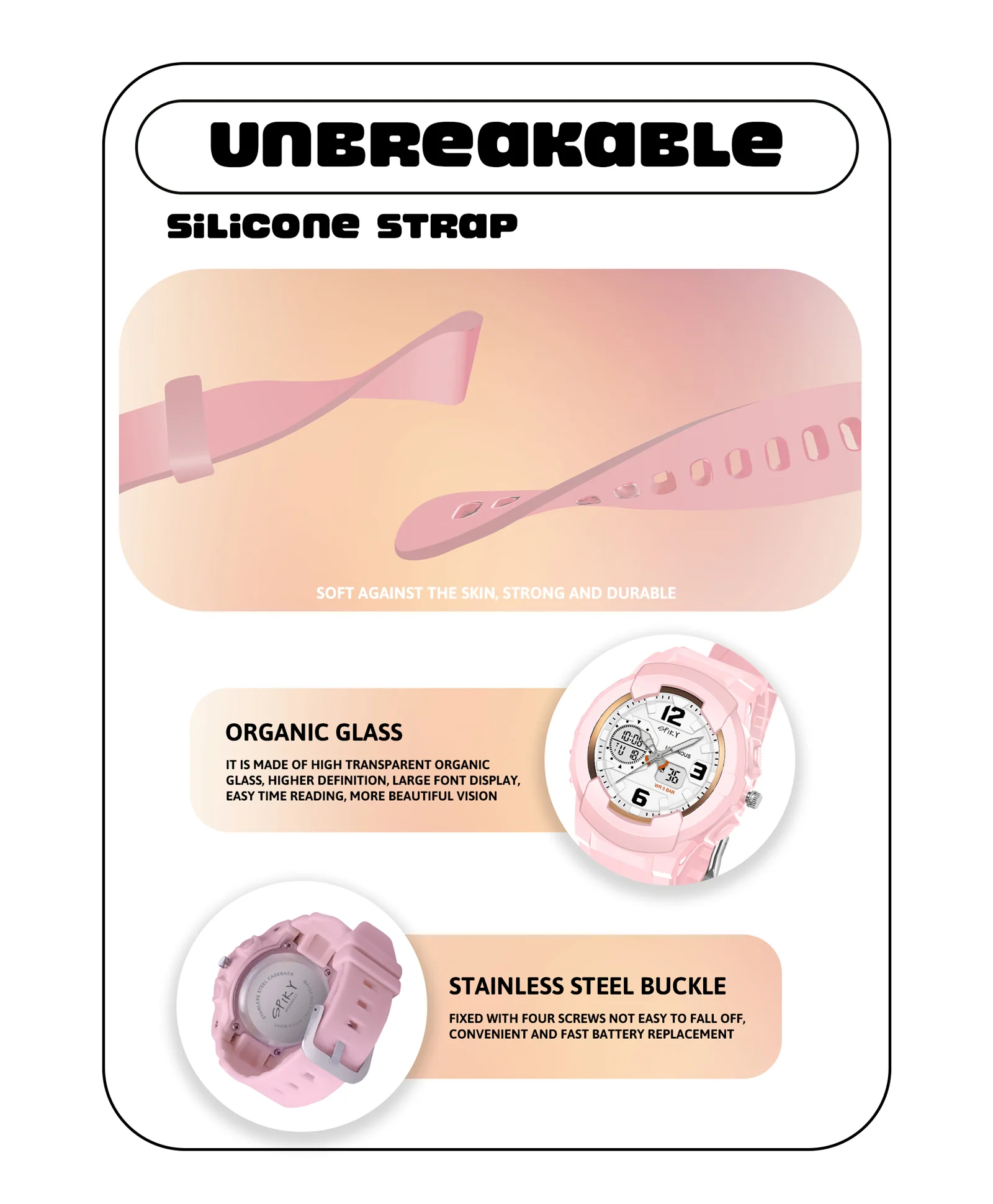 Spiky Eva6 Analog & Digital Sporty Watch - Image 30