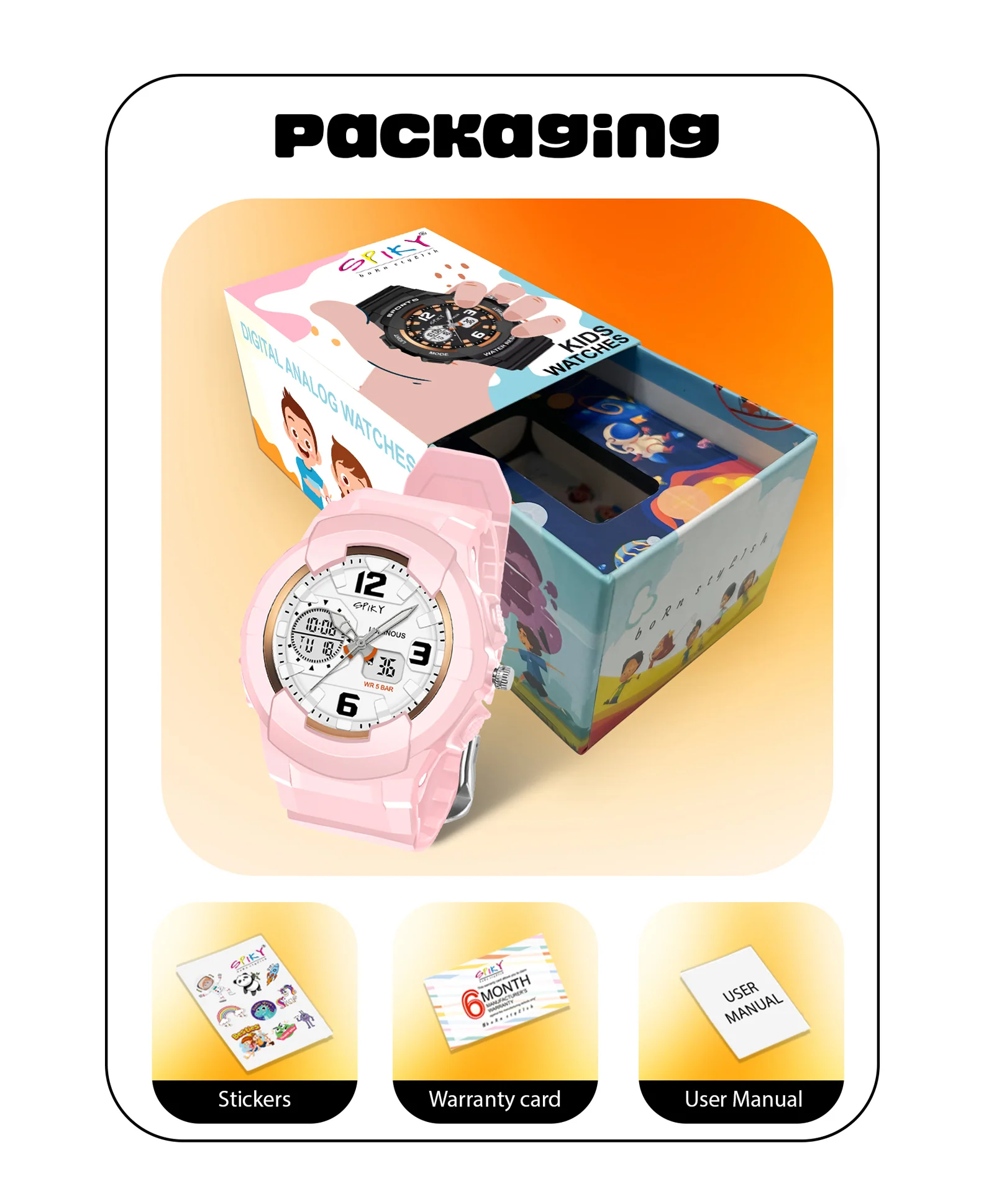 Spiky Eva6 Analog & Digital Sporty Watch - Image 33