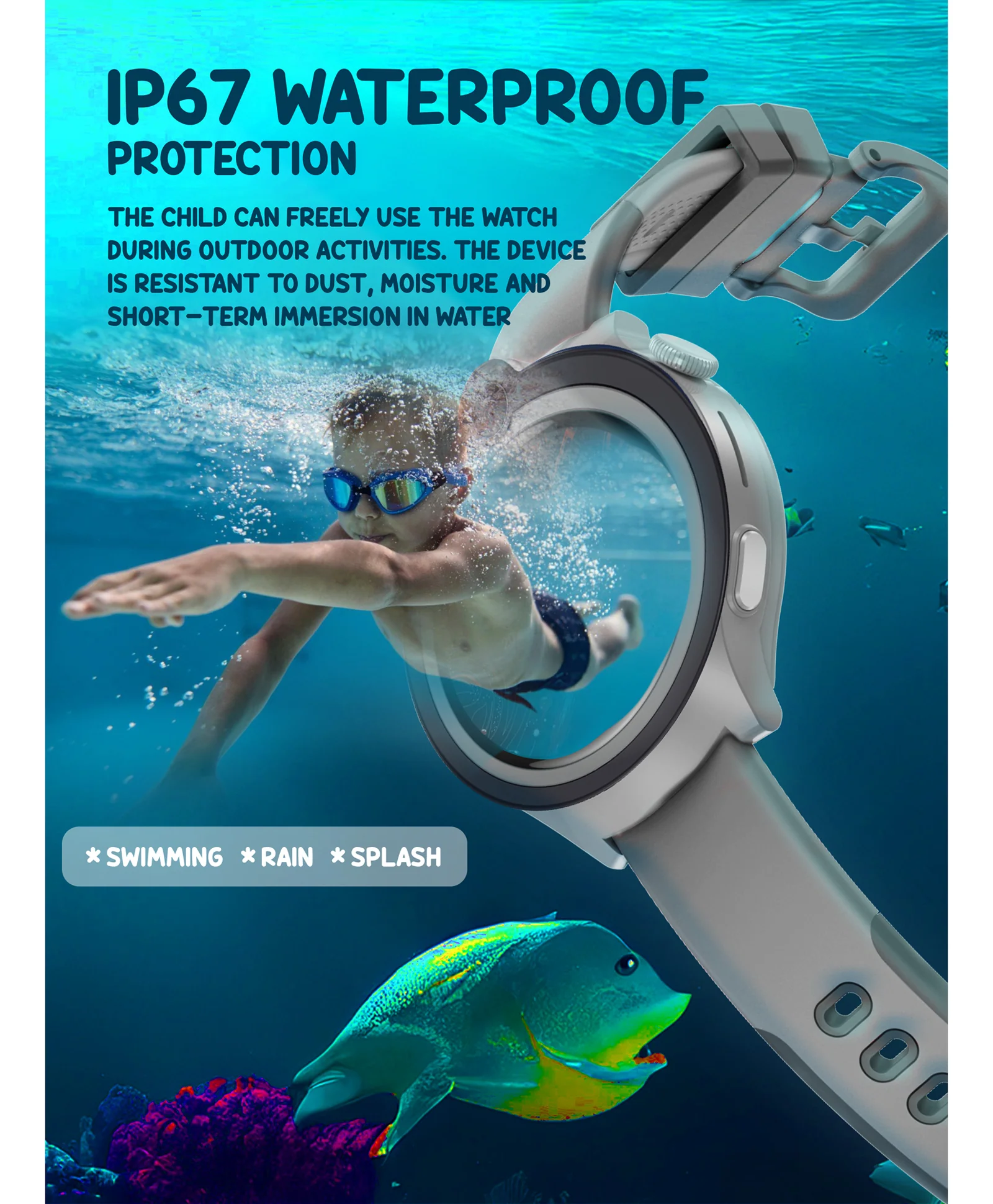 Spiky Cacus 4g Video & Voice Calling Smartwatch with GPS  - Blue - Image 25