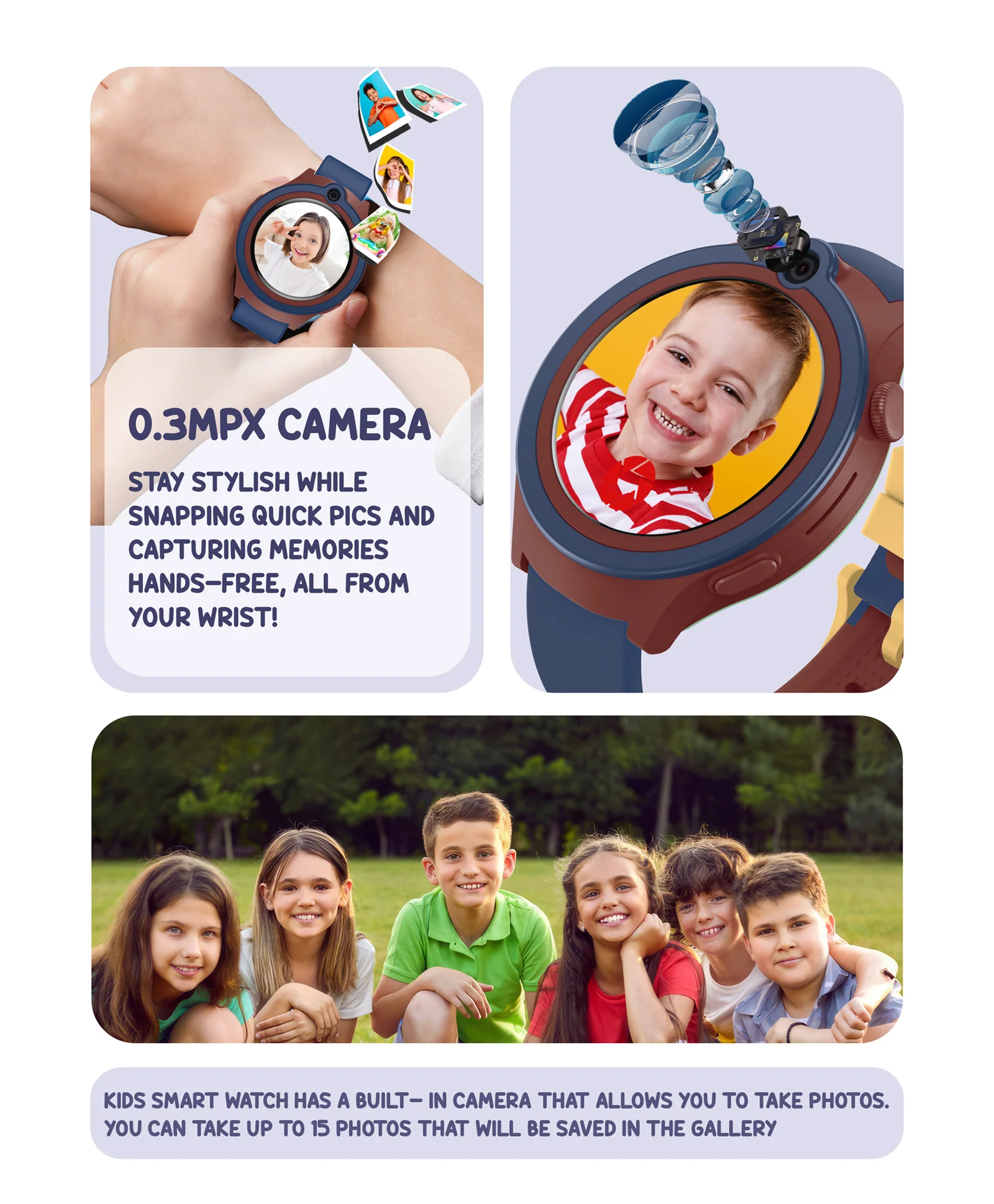 Spiky Cacus 4g Video & Voice Calling Smartwatch with GPS  - Purple - Image 24