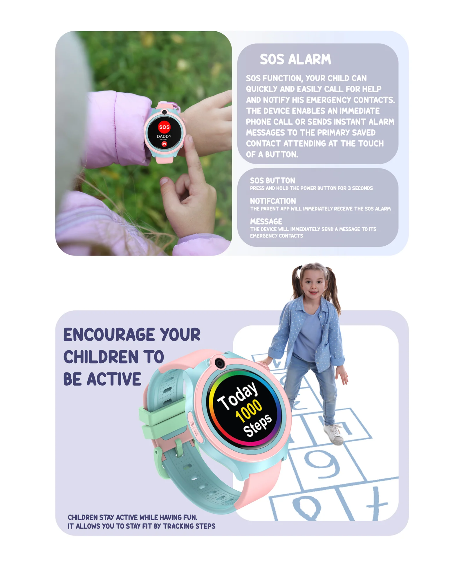 Spiky Cacus 4g Video & Voice Calling Smartwatch with GPS  - Purple - Image 33