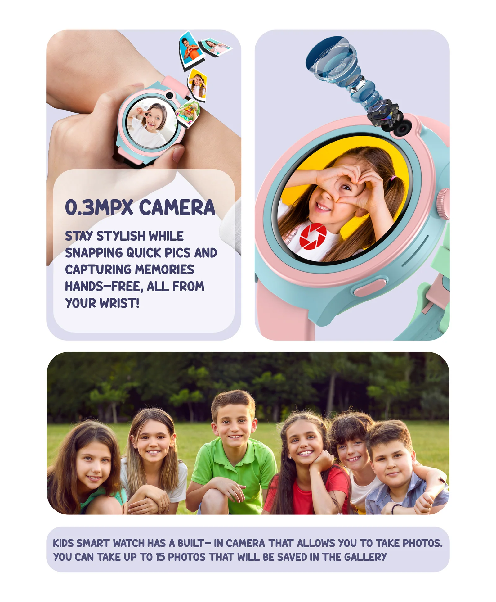 Spiky Cacus 4g Video & Voice Calling Smartwatch with GPS  - Purple - Image 34