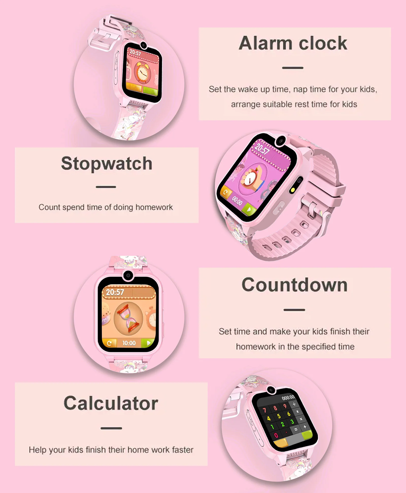 Spiky Griffin Calling Feature Loaded Smartwatch - Pink - Image 10