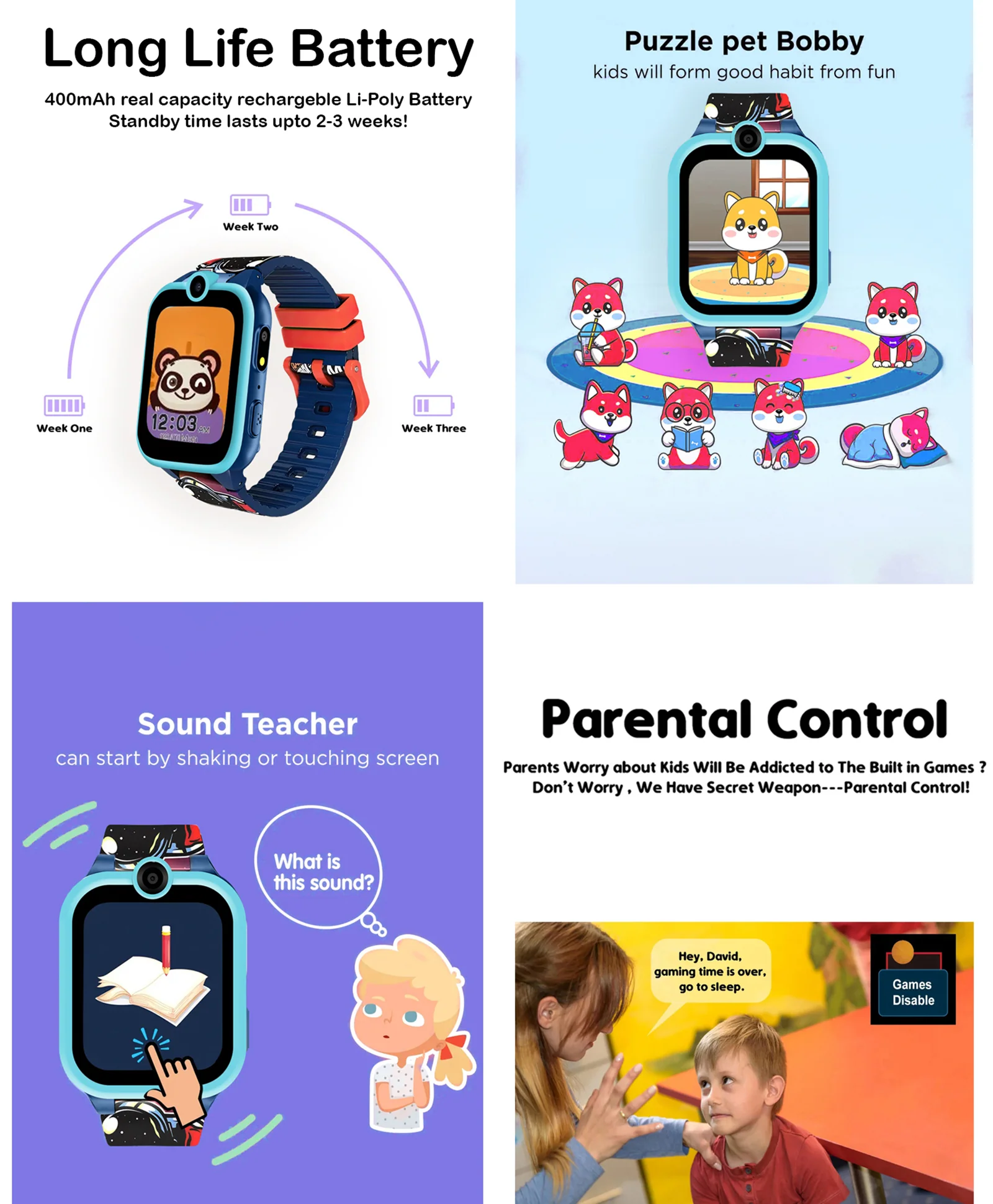 Spiky Griffin Calling Feature Loaded Smartwatch - Pink - Image 21