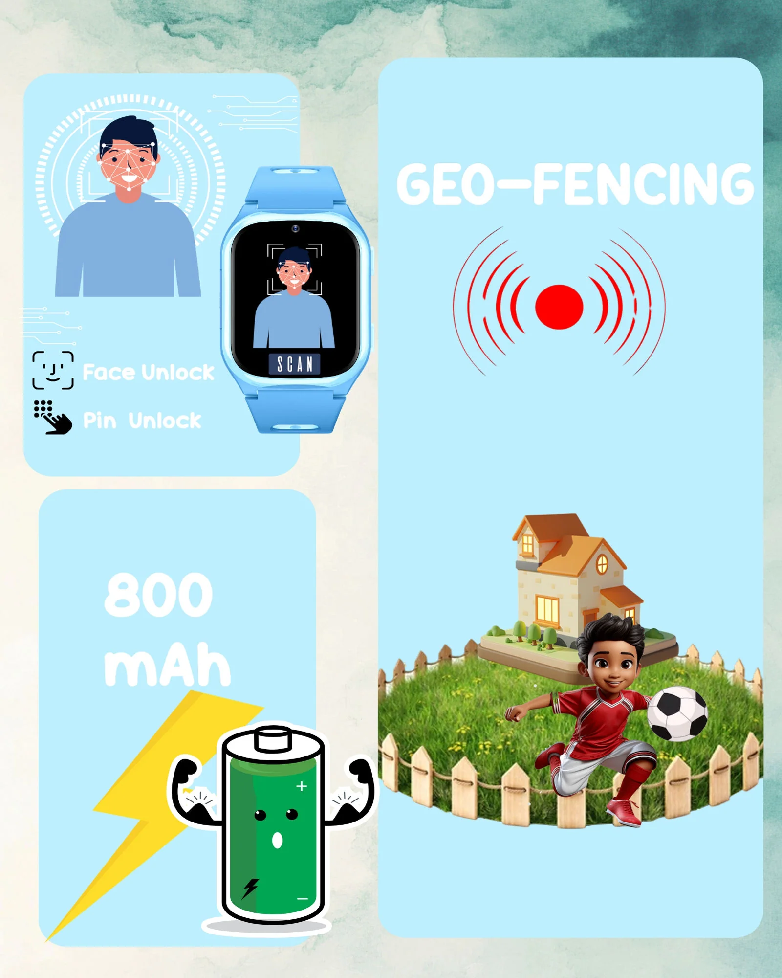 Spiky Chimera Android Smartwatch with Built in Jarvis AI | Smartwatch for Boys and Girls - Image 12