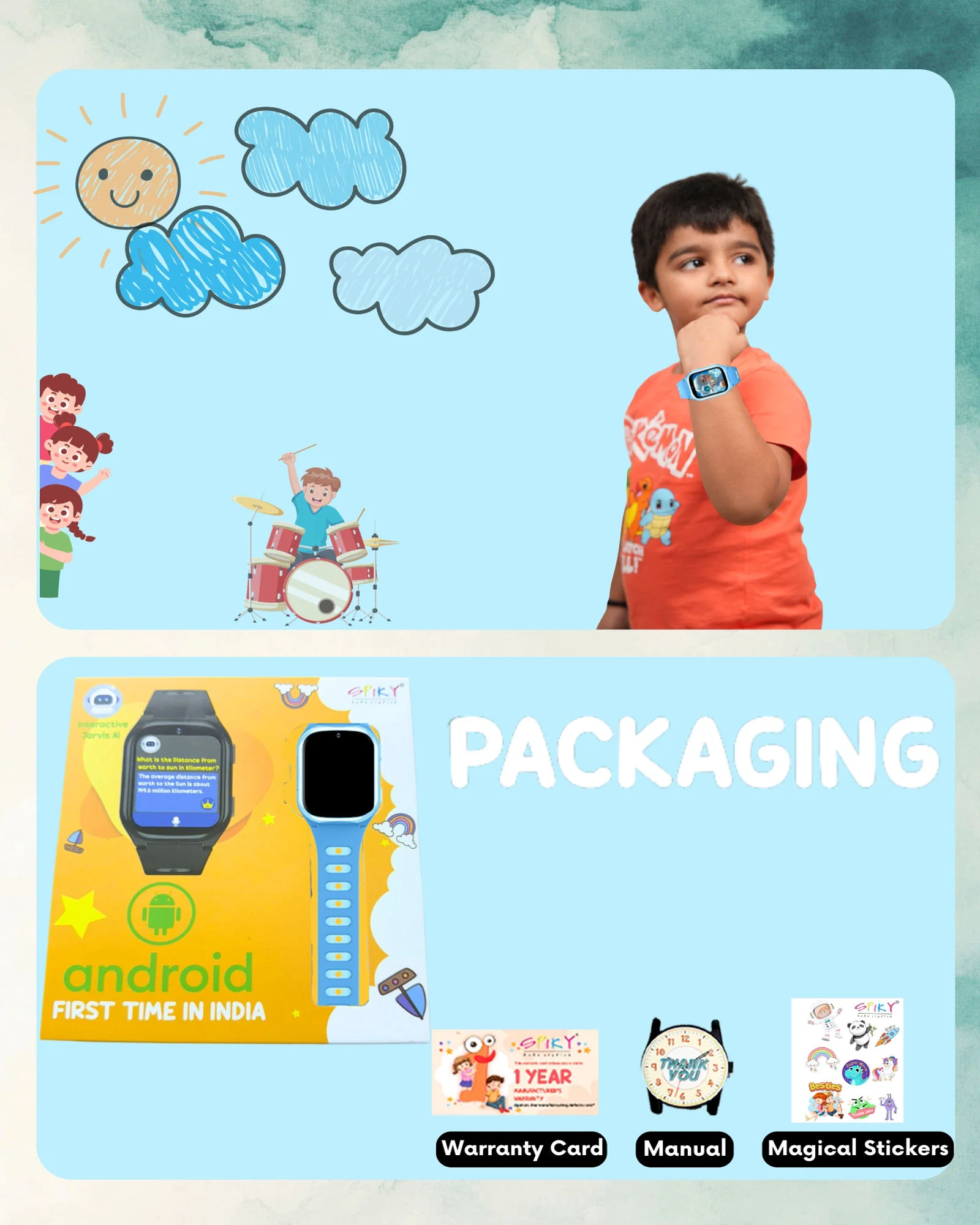 Spiky Chimera Android Smartwatch with Built in Jarvis AI | Smartwatch for Boys and Girls - Image 14