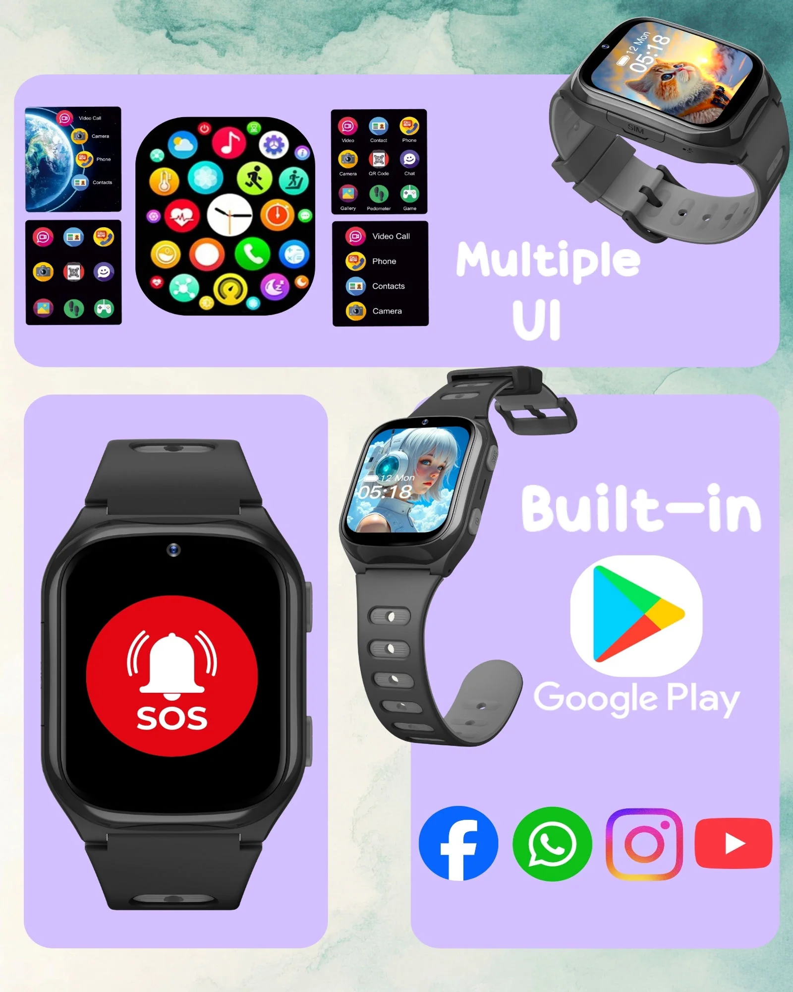 Spiky Chimera Android Smartwatch with Built in Jarvis AI | Smartwatch for Boys and Girls - Image 3