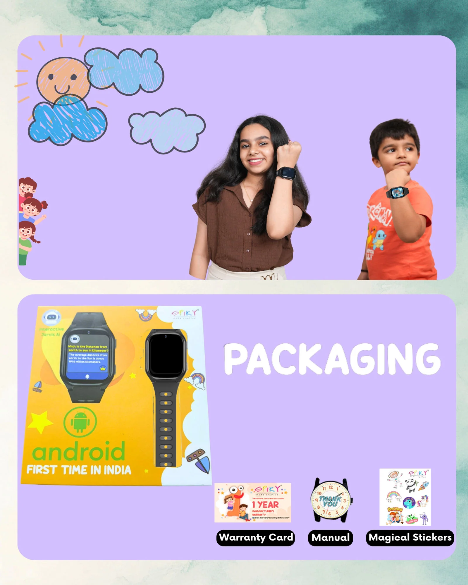 Spiky Chimera Android Smartwatch with Built in Jarvis AI | Smartwatch for Boys and Girls - Image 7