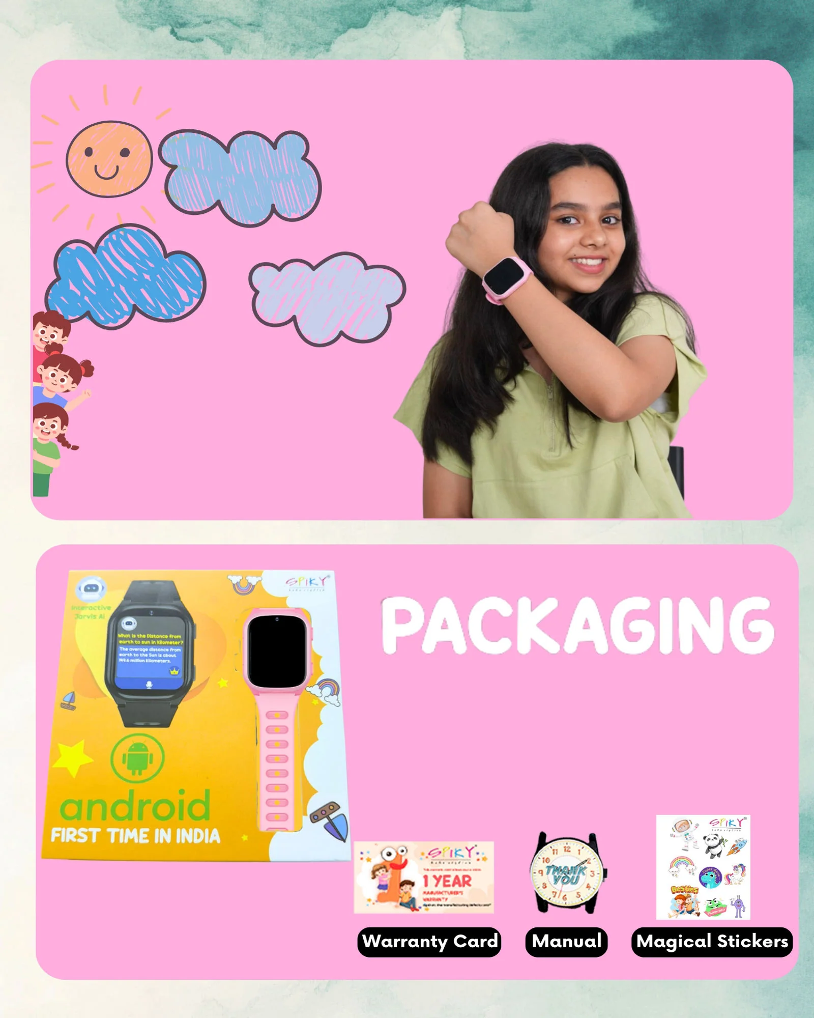 Spiky Chimera Android Smartwatch with Built in Jarvis AI | Smartwatch for Boys and Girls - Image 21