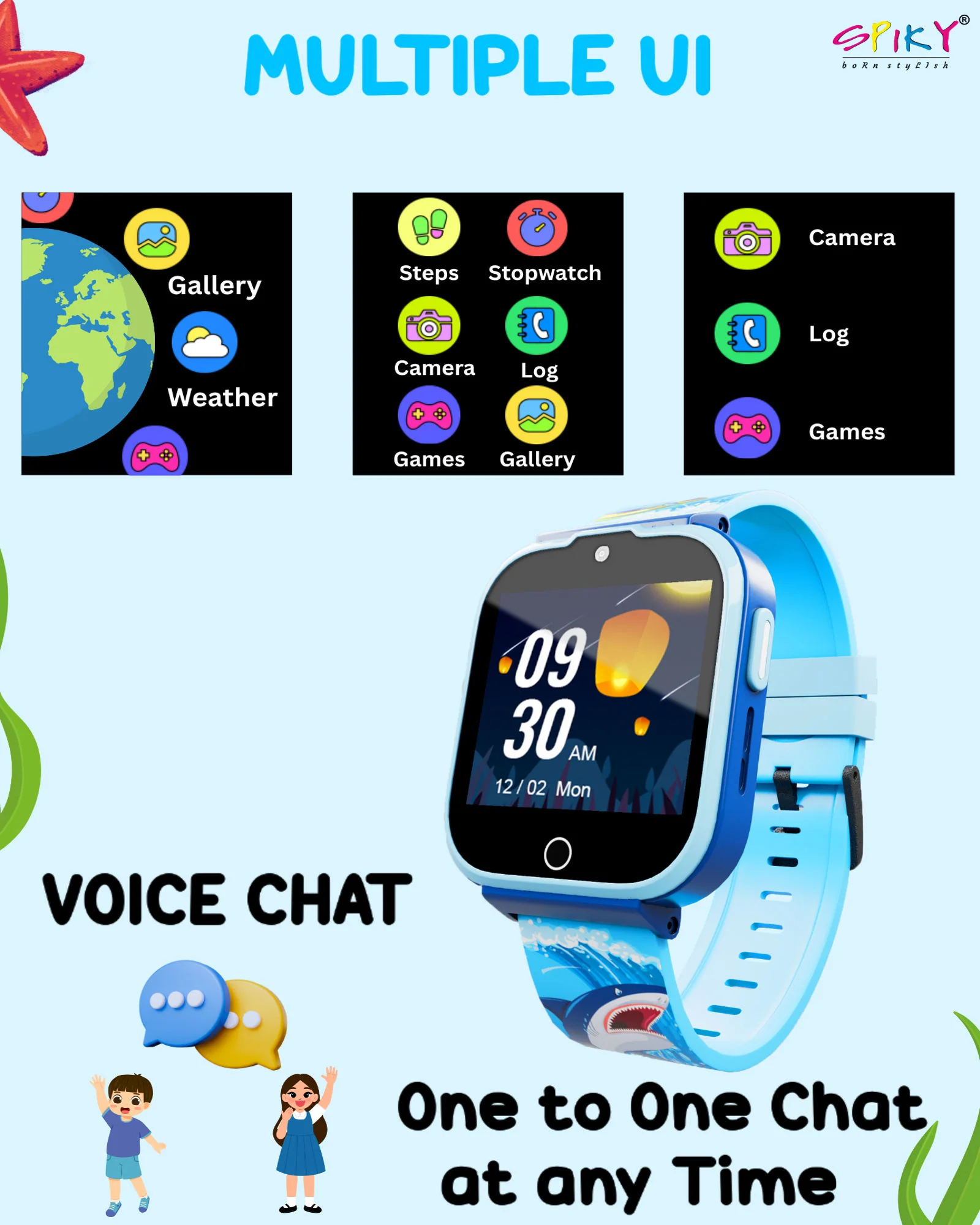 Spiky Cyclops 4g Voice Calling Kids Smartwatch - Image 42
