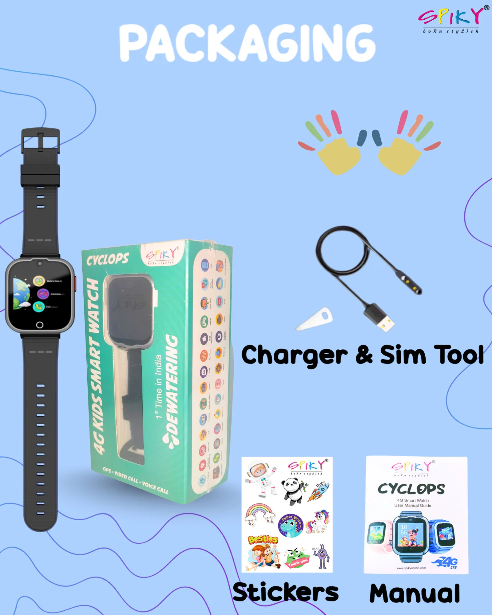 Spiky Cyclops 4g Voice Calling Kids Smartwatch - Image 14