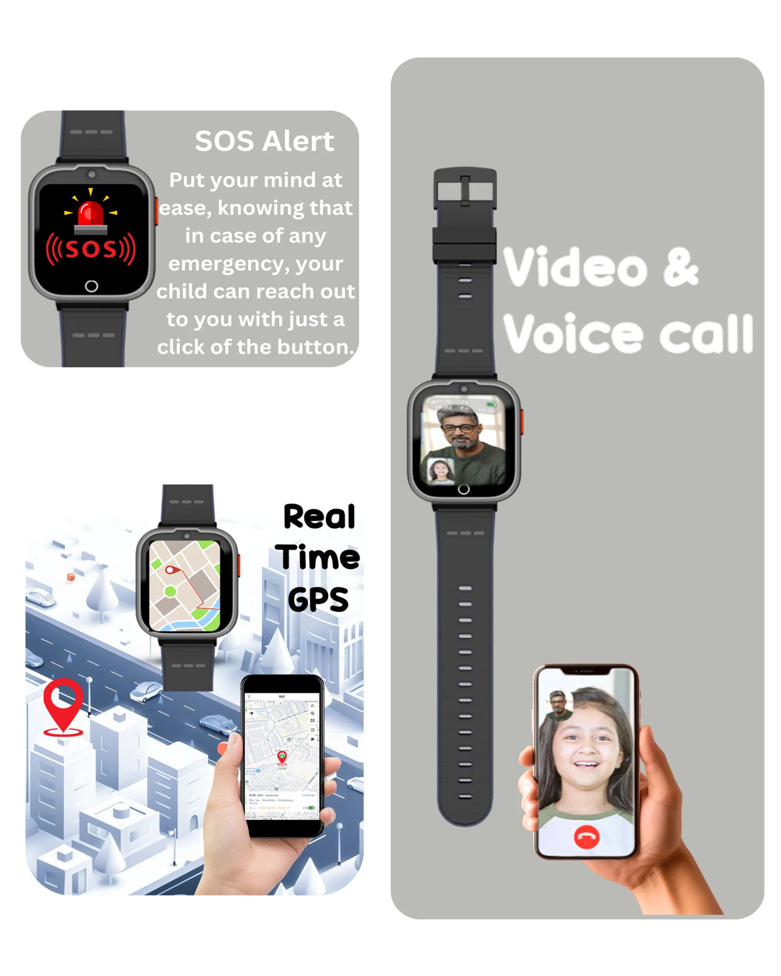 Spiky Cyclops 4g Voice Calling Kids Smartwatch - Image 32