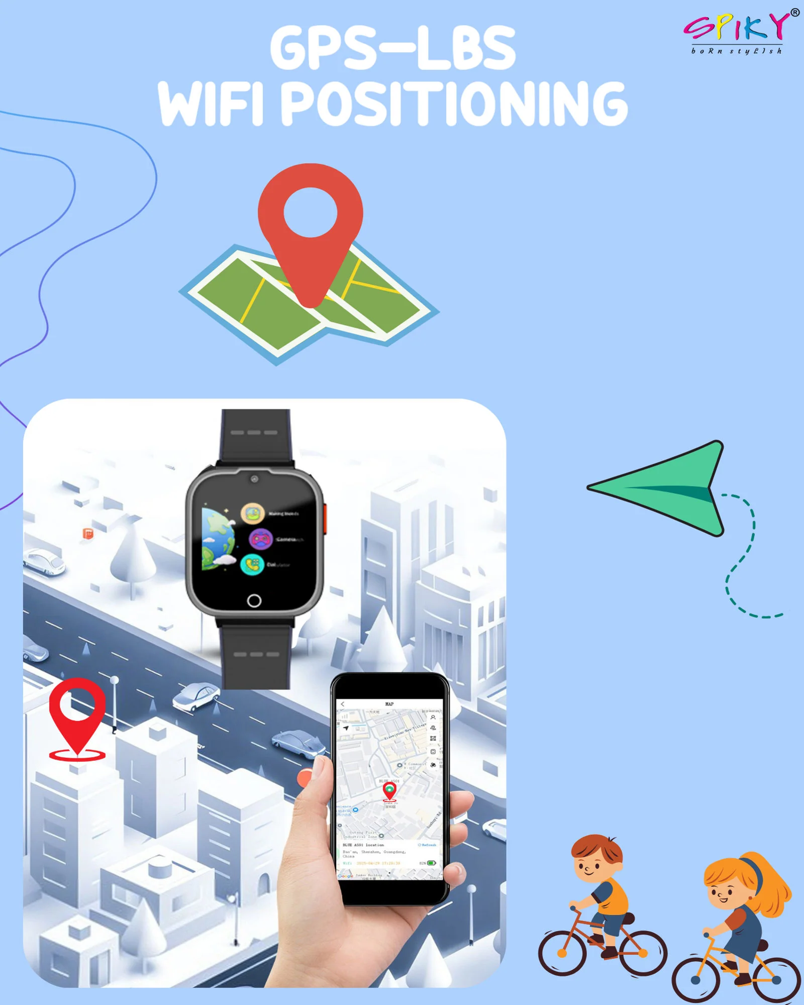 Spiky Cyclops 4g Voice Calling Kids Smartwatch - Image 35