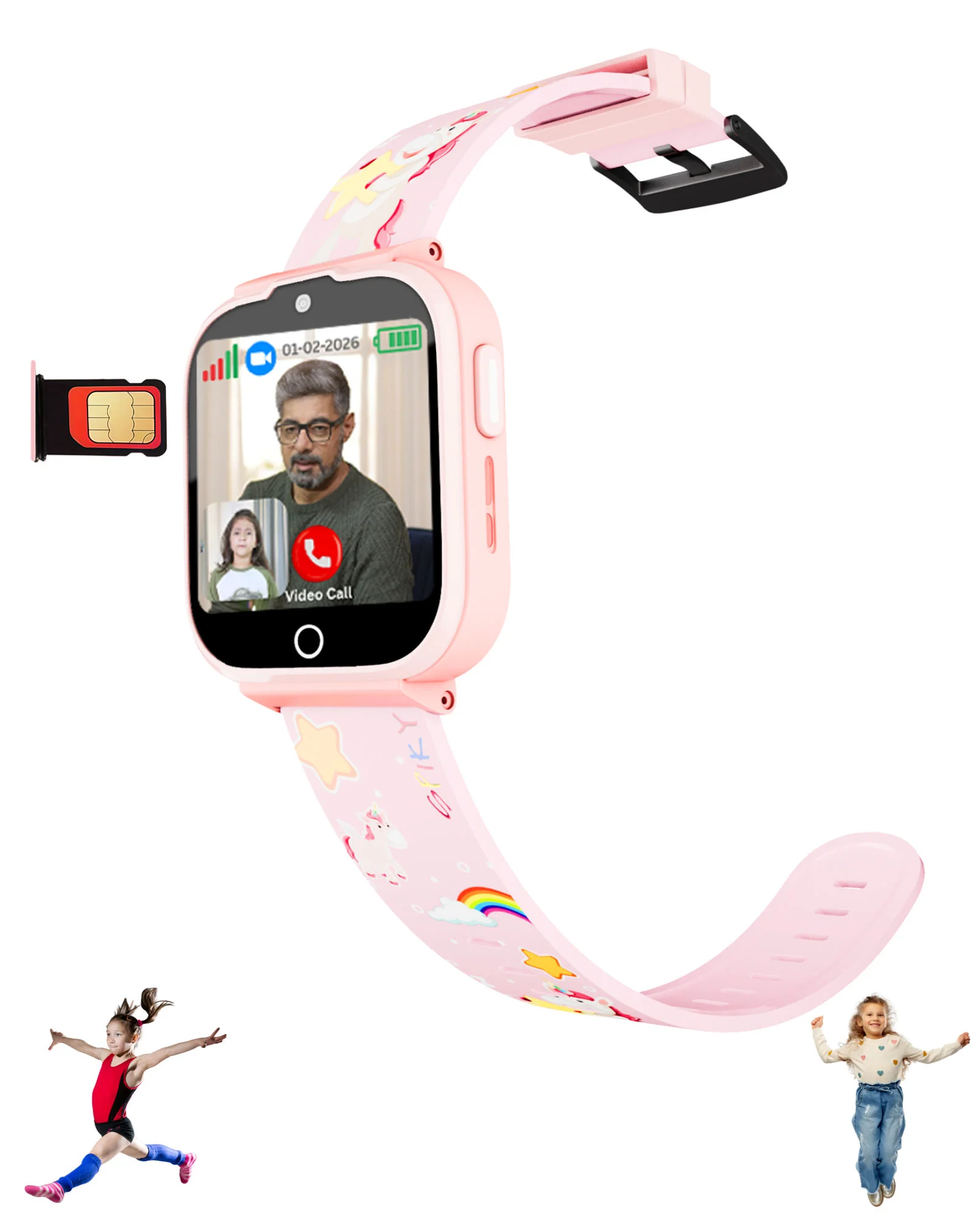 Spiky Cyclops 4g Voice Calling Kids Smartwatch - Image 3