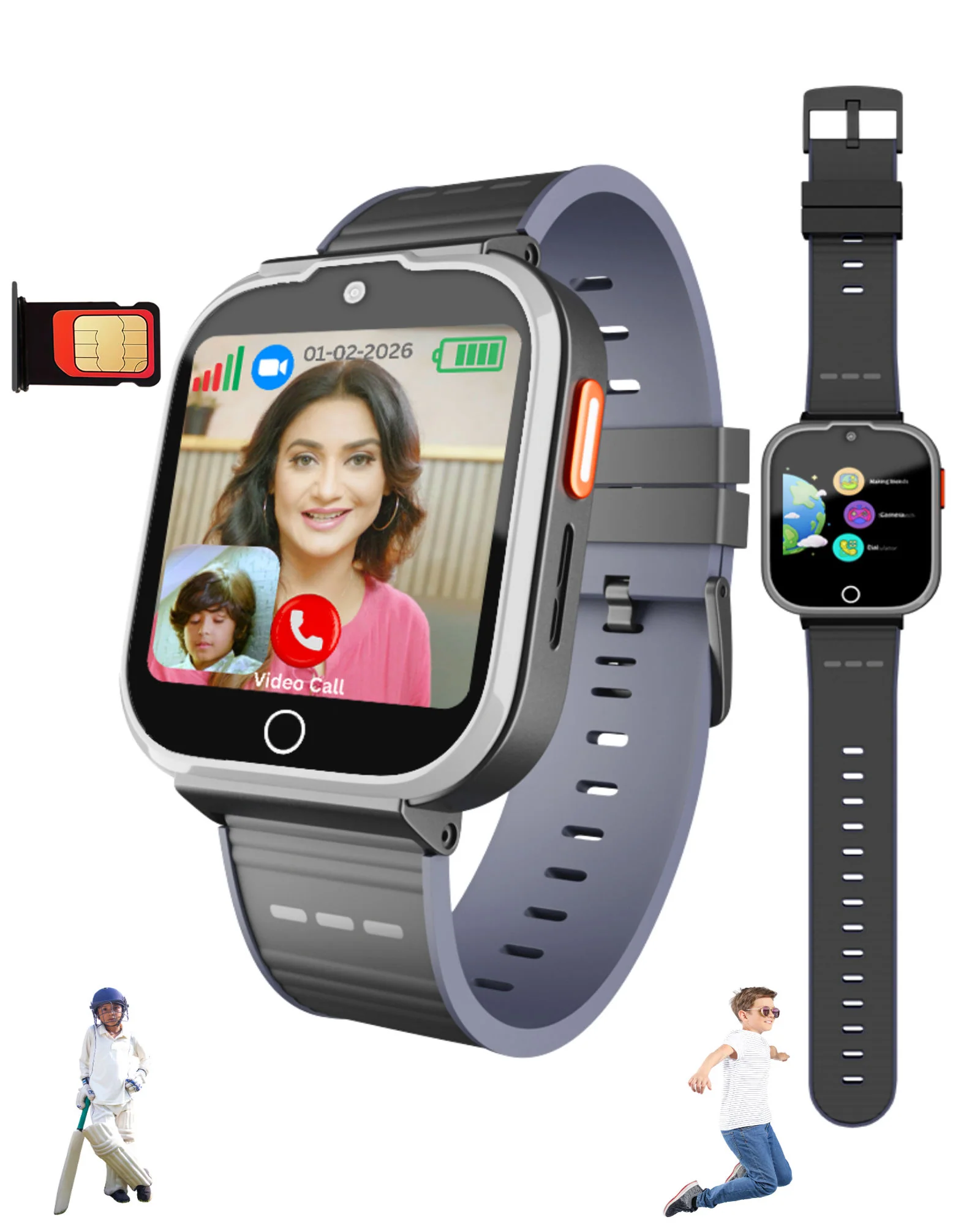 Spiky Cyclops 4g Voice Calling Kids Smartwatch - Image 6