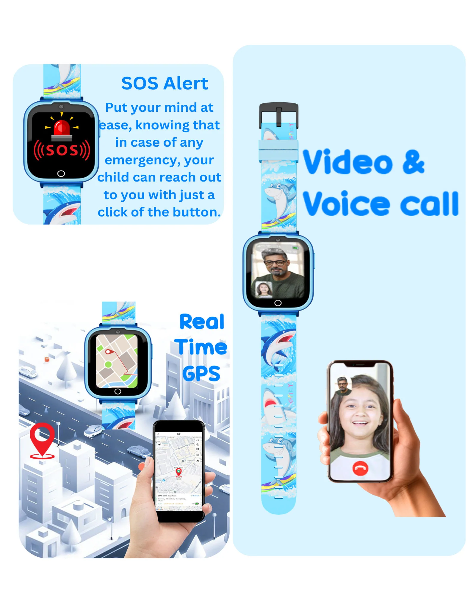 Spiky Cyclops 4g Voice Calling Kids Smartwatch - Image 8