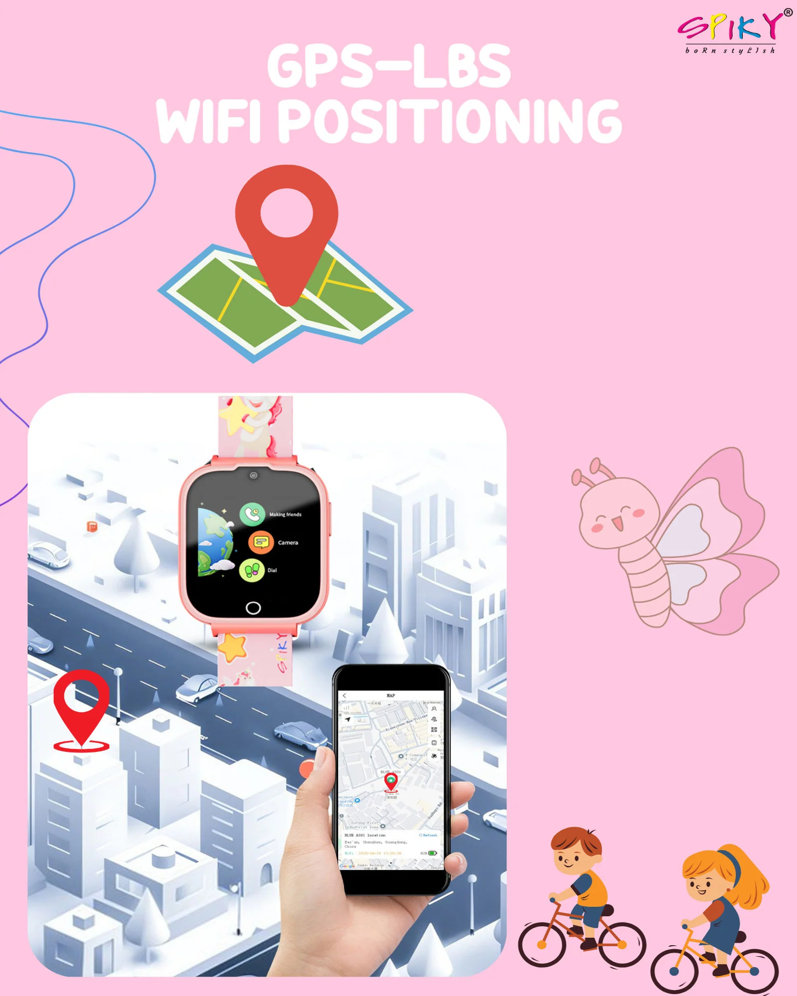 Spiky 4G Cyclops 4g Voice Calling Kids Smartwatch - Image 11