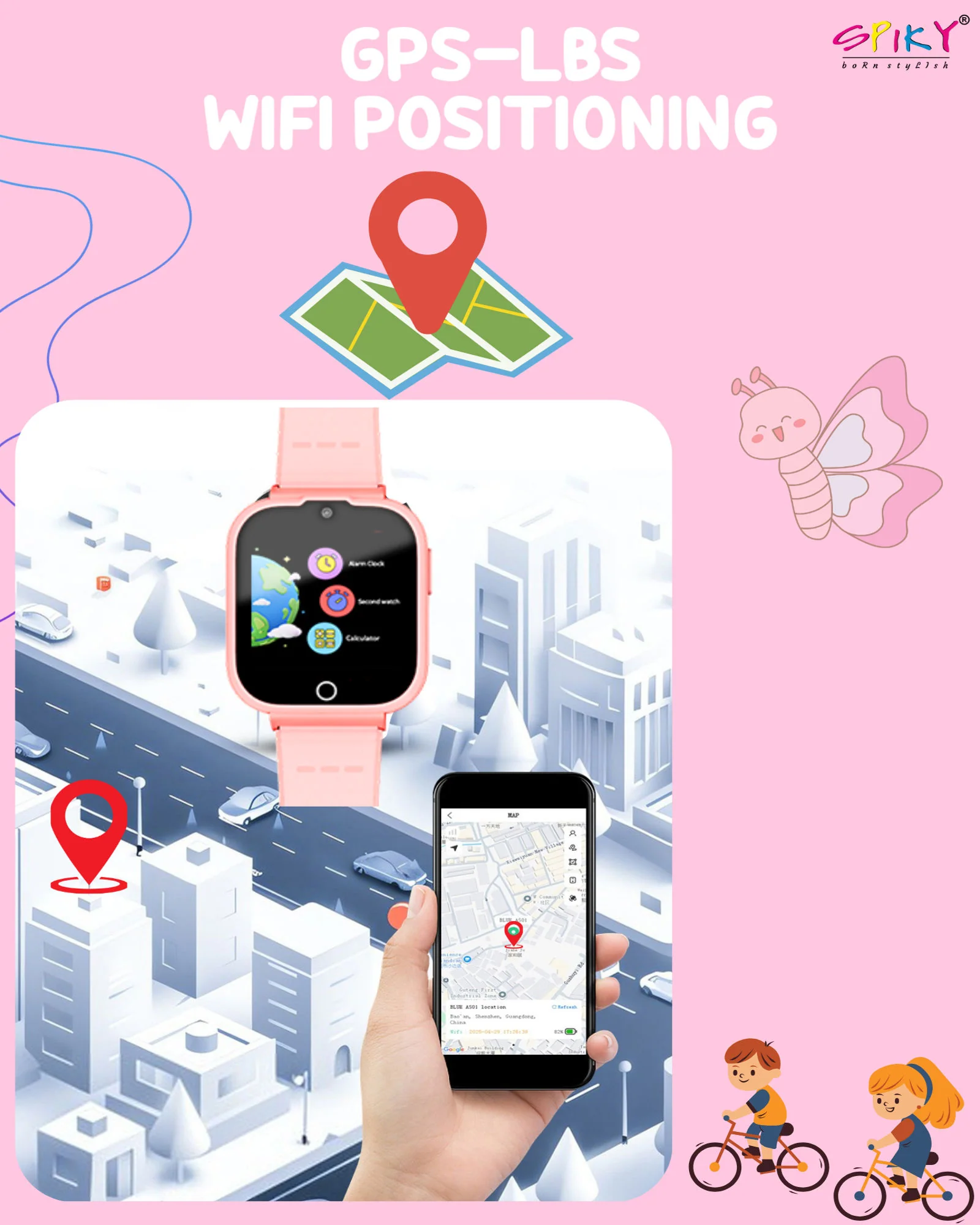 Spiky 4G Cyclops 4g Voice Calling Kids Smartwatch - Image 35