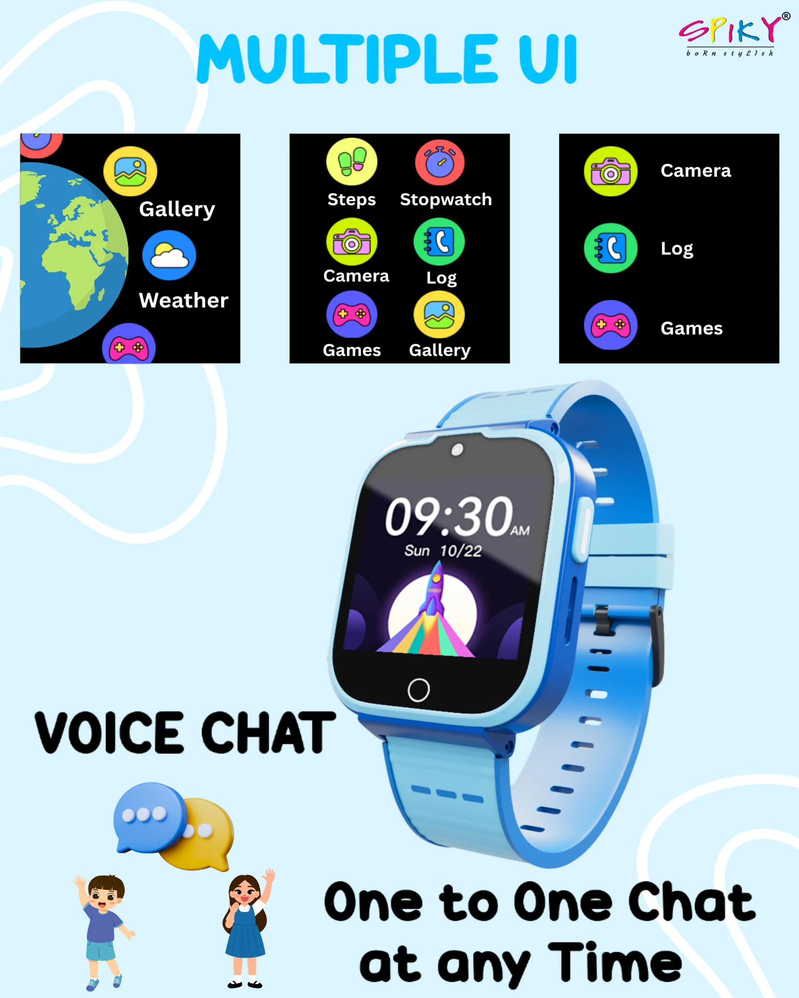 Spiky 4G Cyclops 4g Voice Calling Kids Smartwatch - Image 42