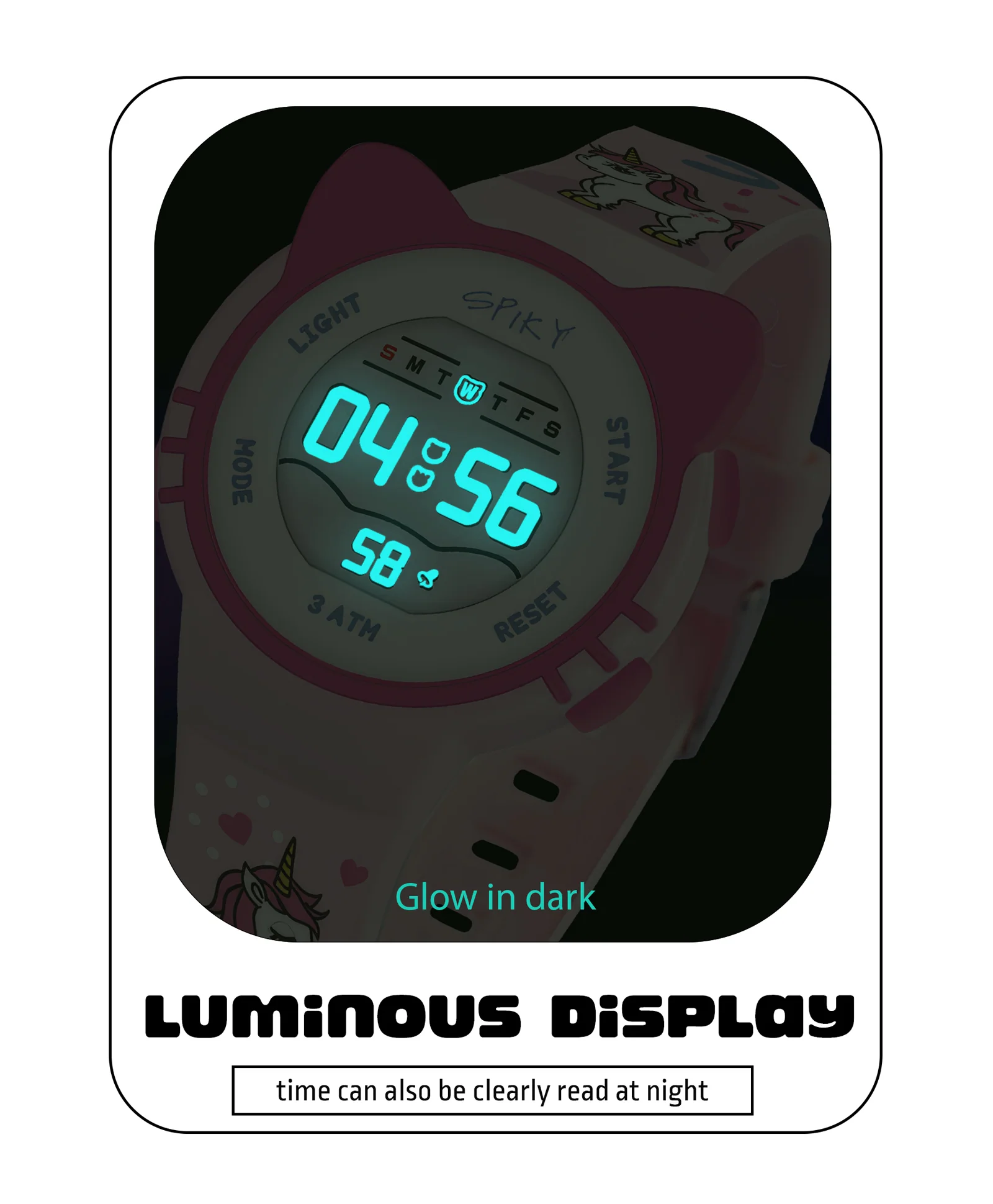 Spiky Eva17 Round Cat Shaped Digital Watch - Image 15