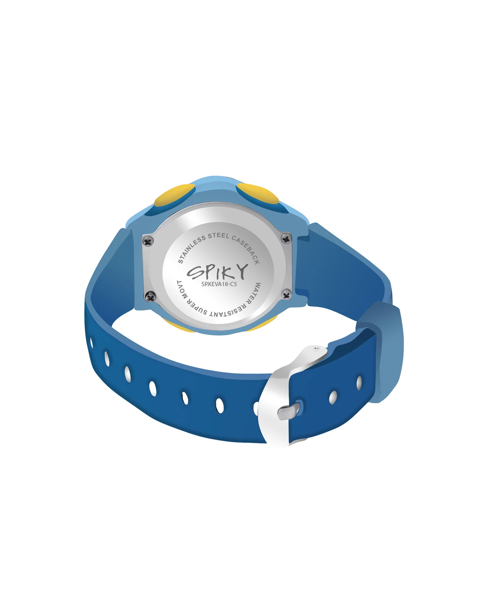 Spiky Eva18 Printed Strap Round Sports Digital Watch - Image 11